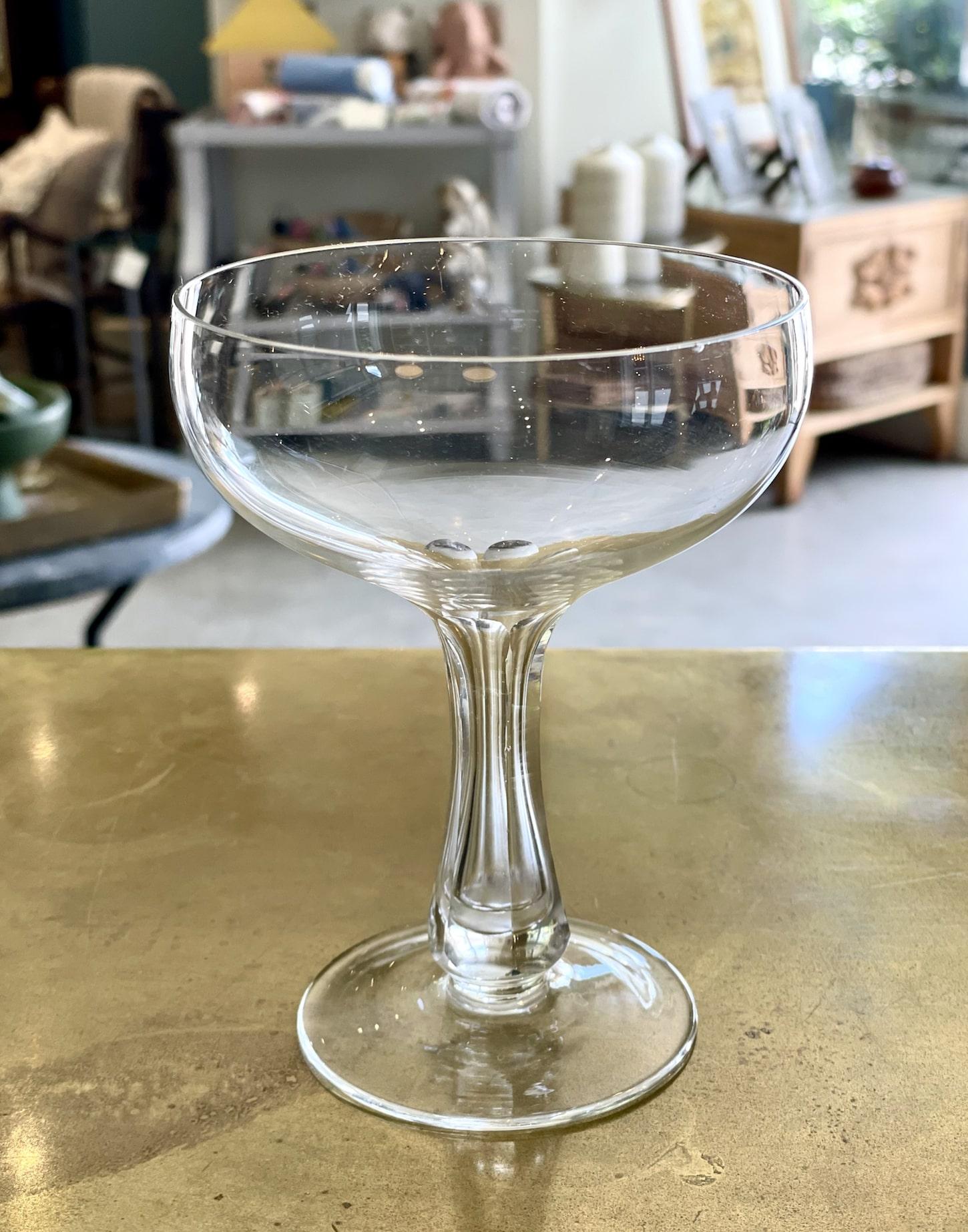20th Century Vintage Crystal Champagne Coupes  Set of 12