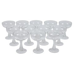 Vintage Crystal Champagne Coupes  Set of 12