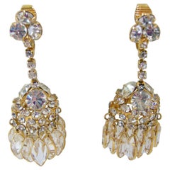 Vintage Crystal Chandelier Earrings