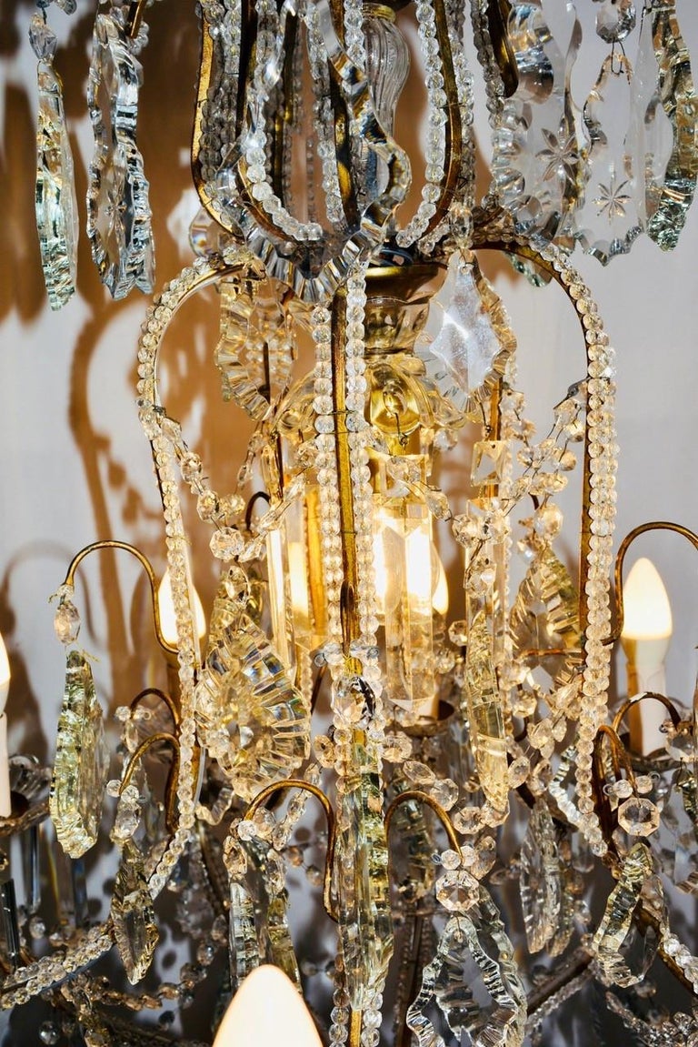 Vintage Crystal Chandelier For Sale at 1stDibs