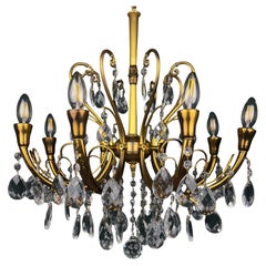 Vintage crystal chandelier, Italy 1950s