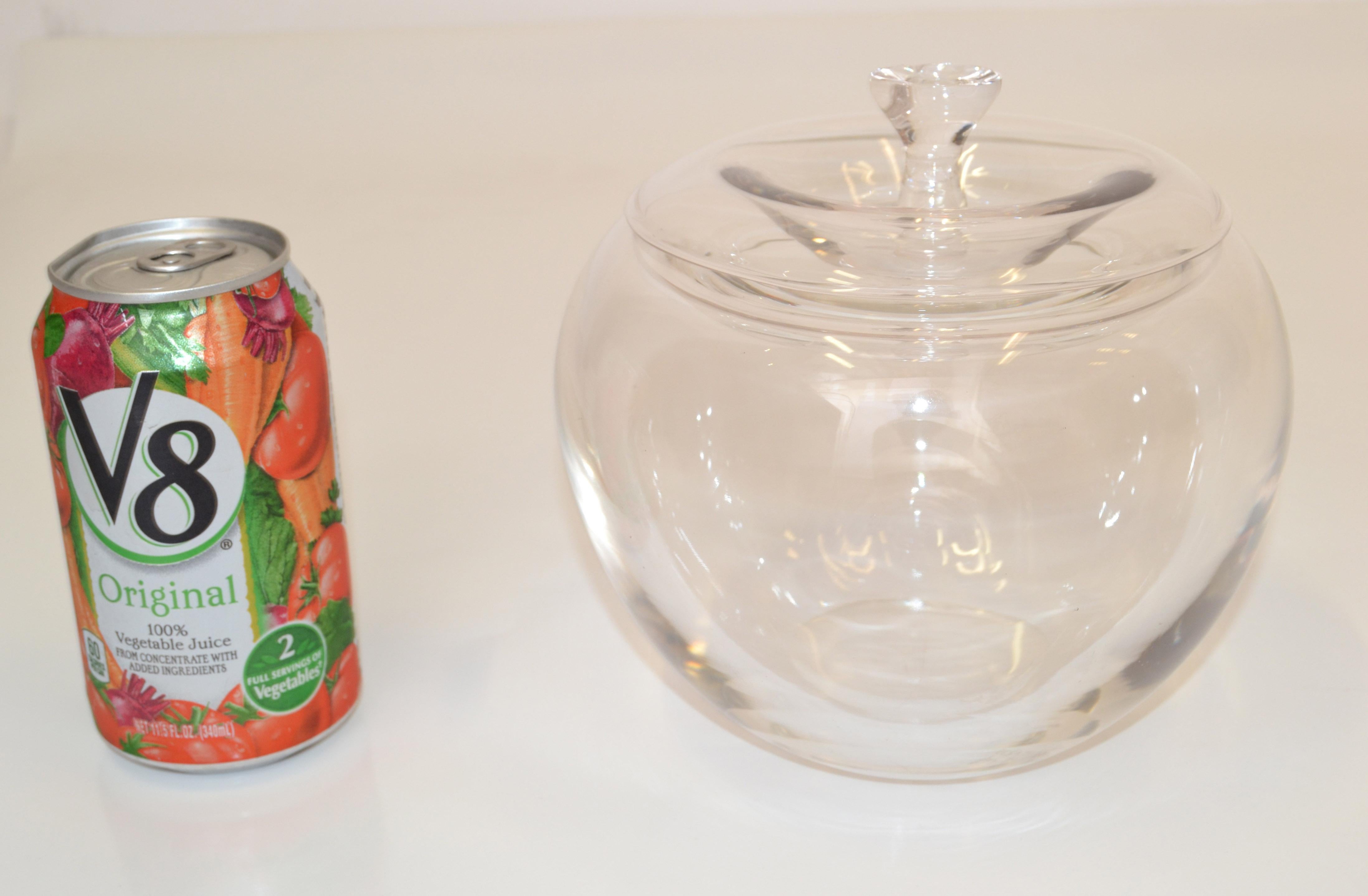 Vintage Crystal-Clear Art Glass Apple Shaped by Elsa Peretti for Tiffany & Co. For Sale 1