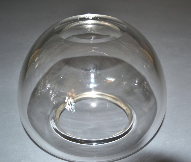 Vintage Crystal Clear Art Glass Apple by Elsa Peretti for Tiffany & Co. For Sale 1