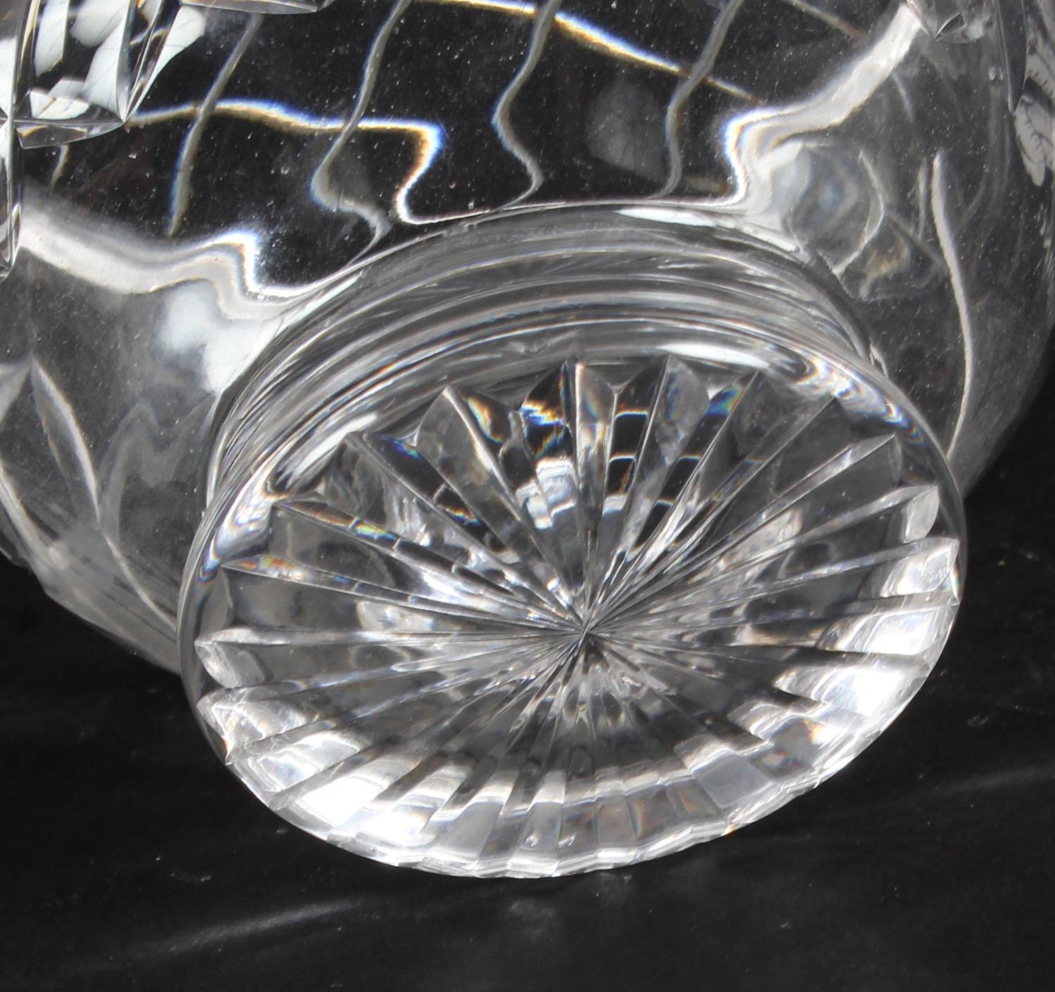 Vintage Crystal Cut Glass Rose Bowl Flower Vase Royal Wedding, 1981 4
