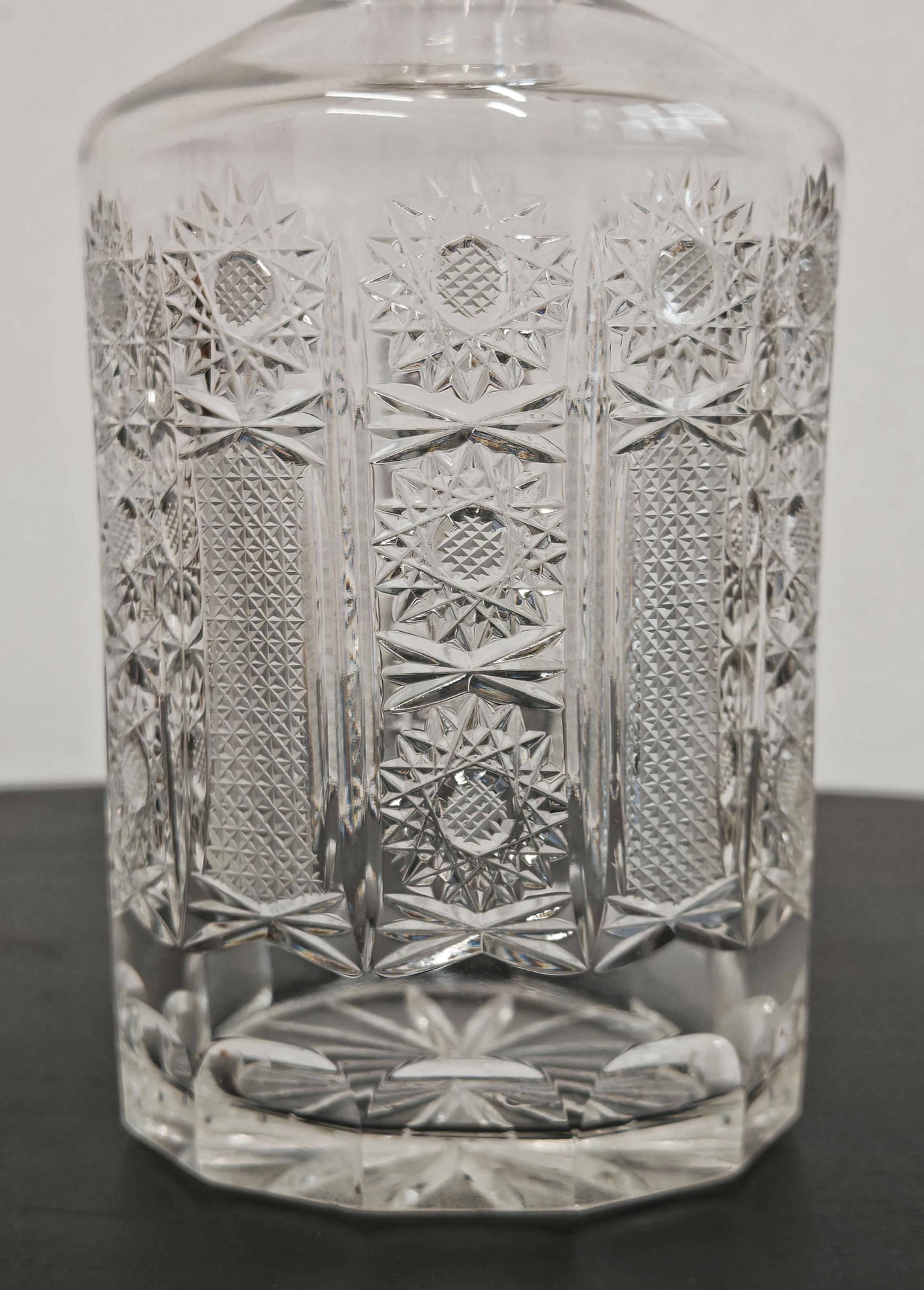 Carafe en cristal vintage, République tchèque, années 1960 Bon état - En vente à Beograd, RS