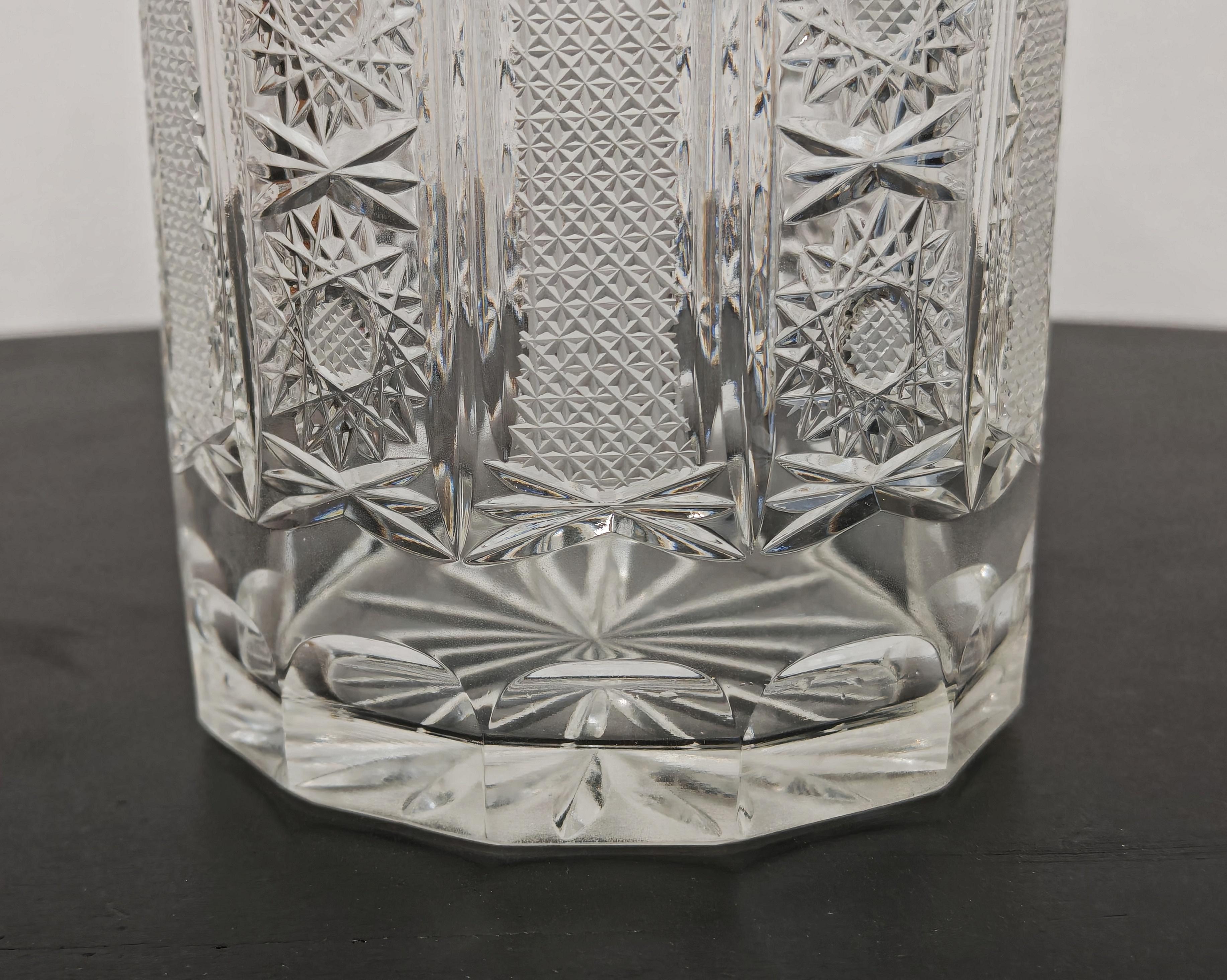 Cristal Carafe en cristal vintage, République tchèque, années 1960 en vente