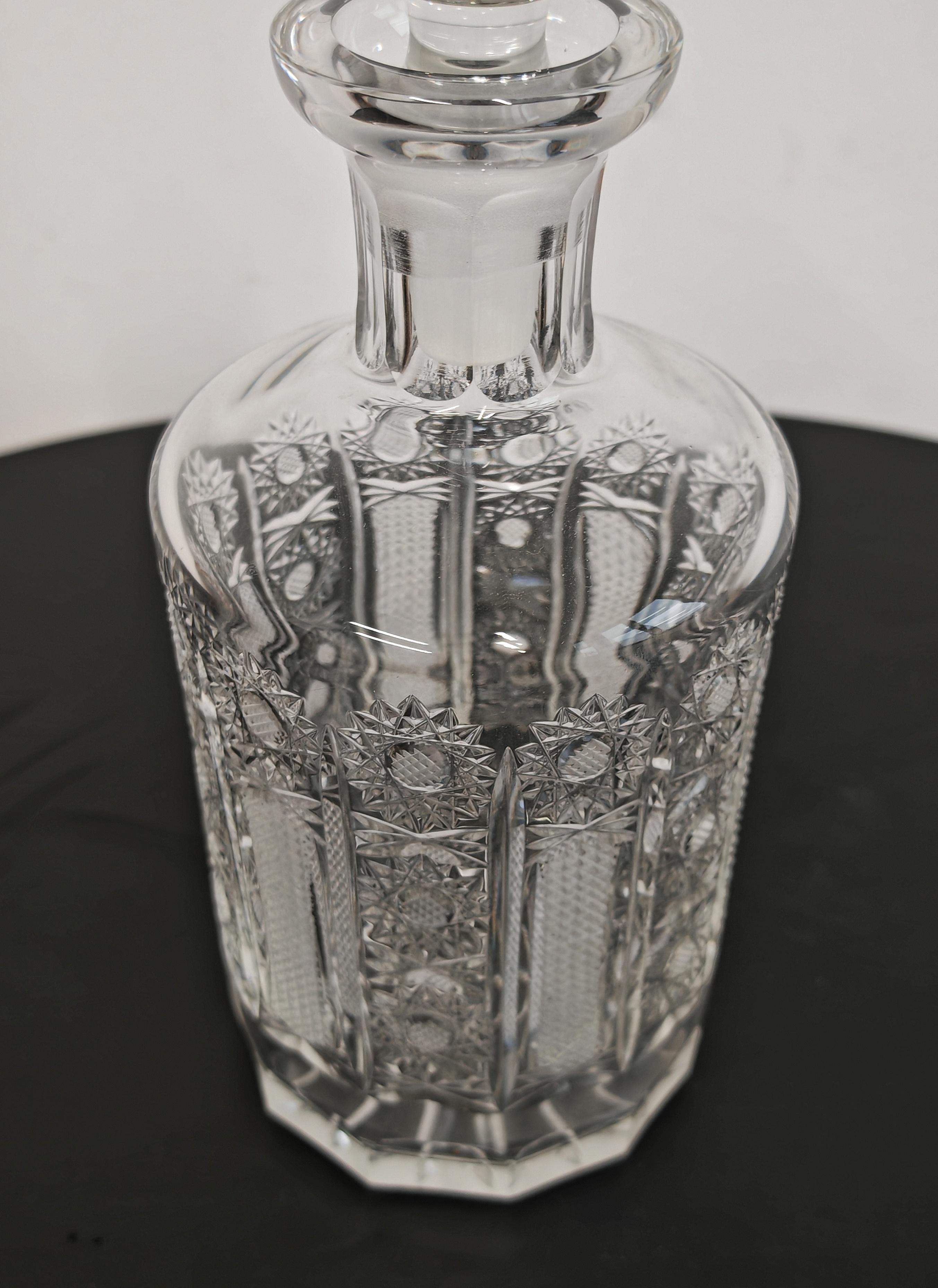 Carafe en cristal vintage, République tchèque, années 1960 en vente 2