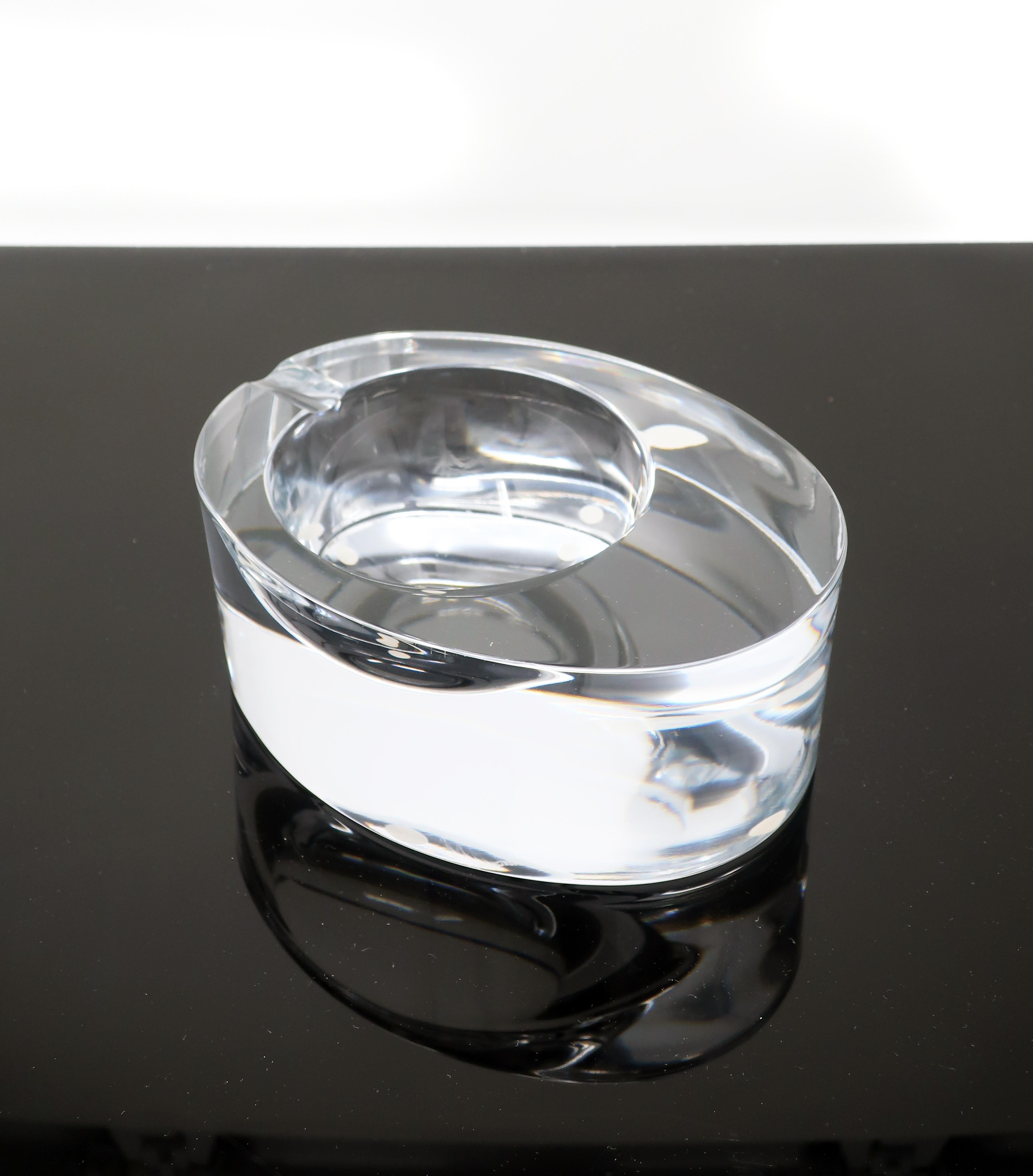 20th Century Vintage Crystal Egg Shaped Ashtray