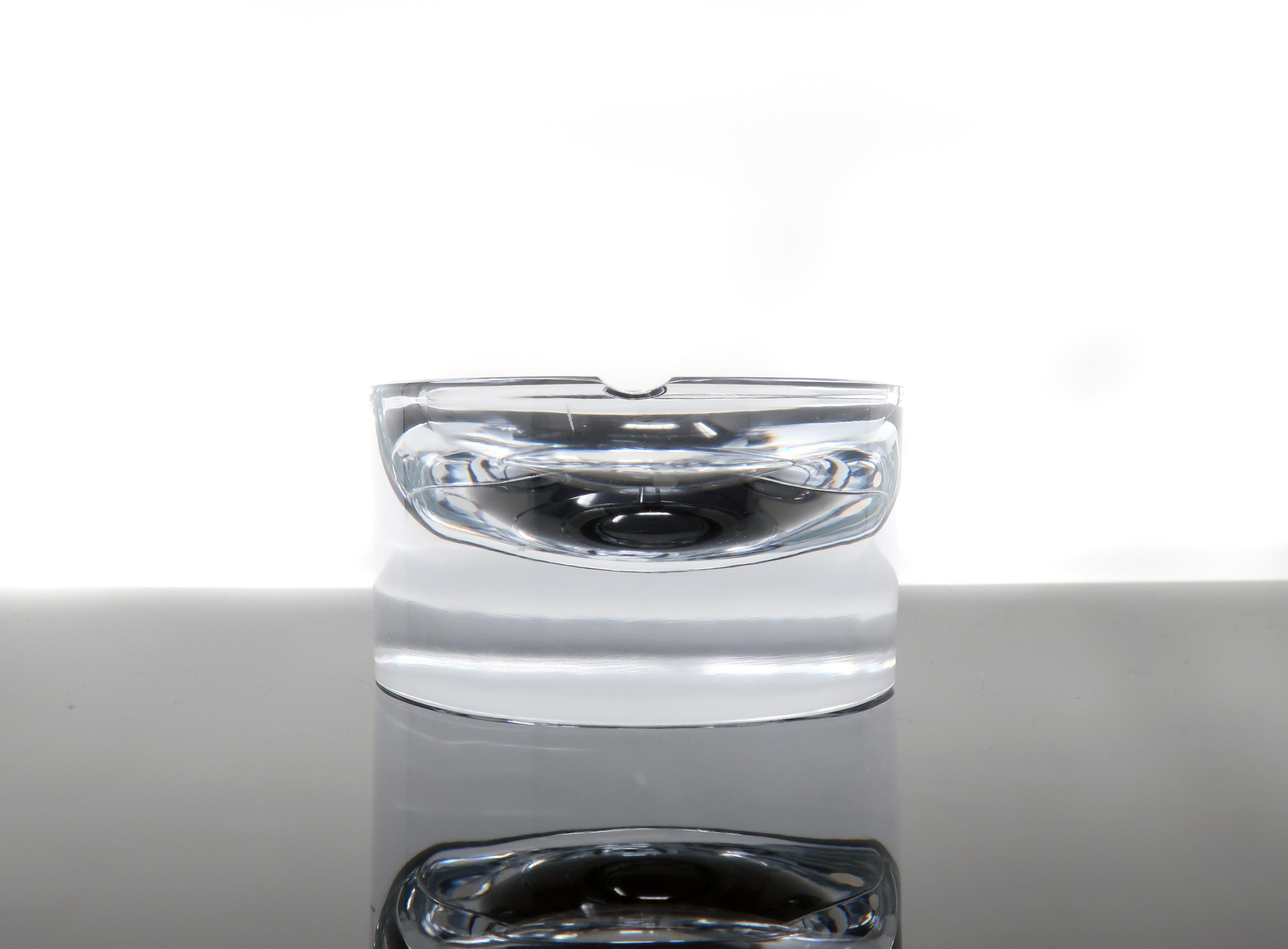 Vintage Crystal Egg Shaped Ashtray 1