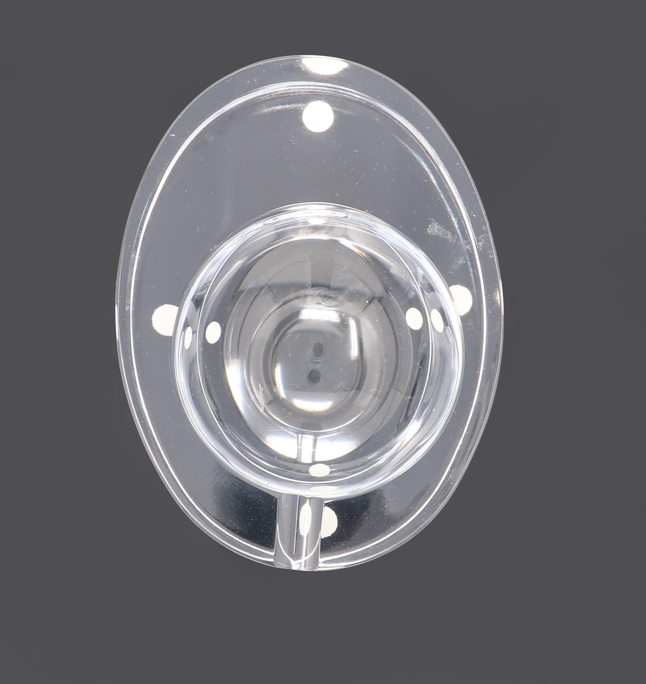 Vintage Crystal Egg Shaped Ashtray 2