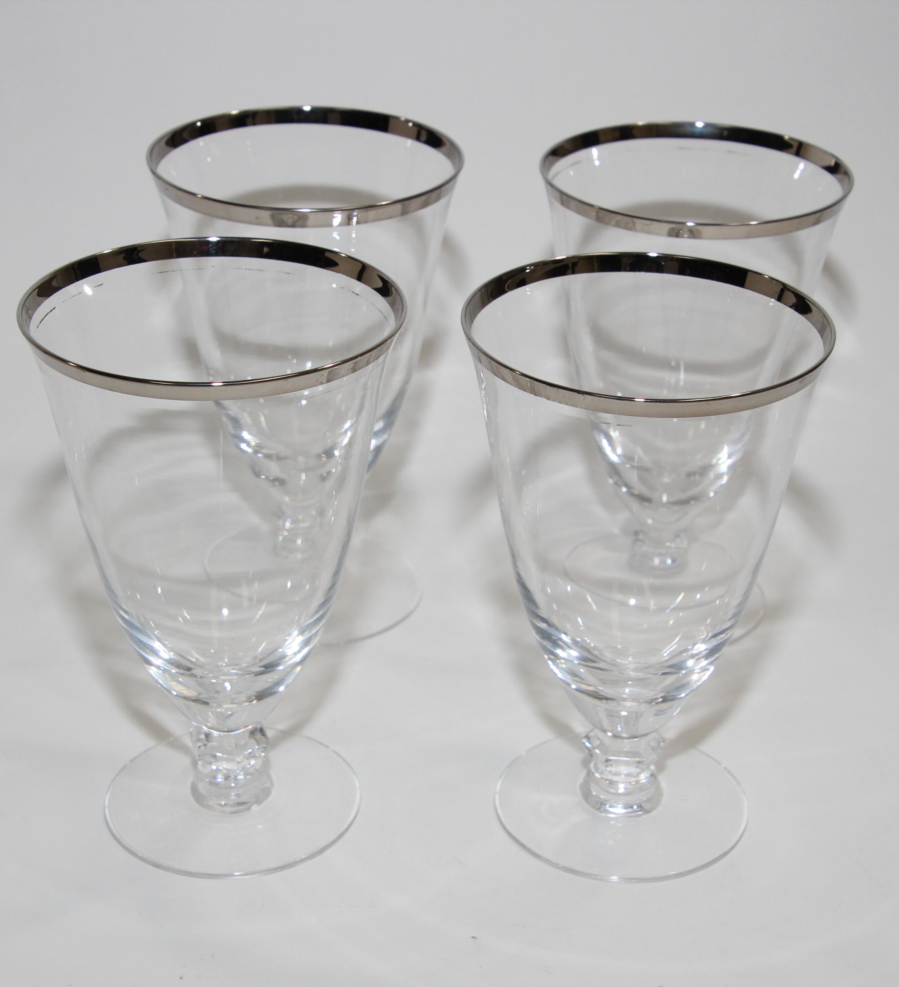 vintage footed drinking glasses