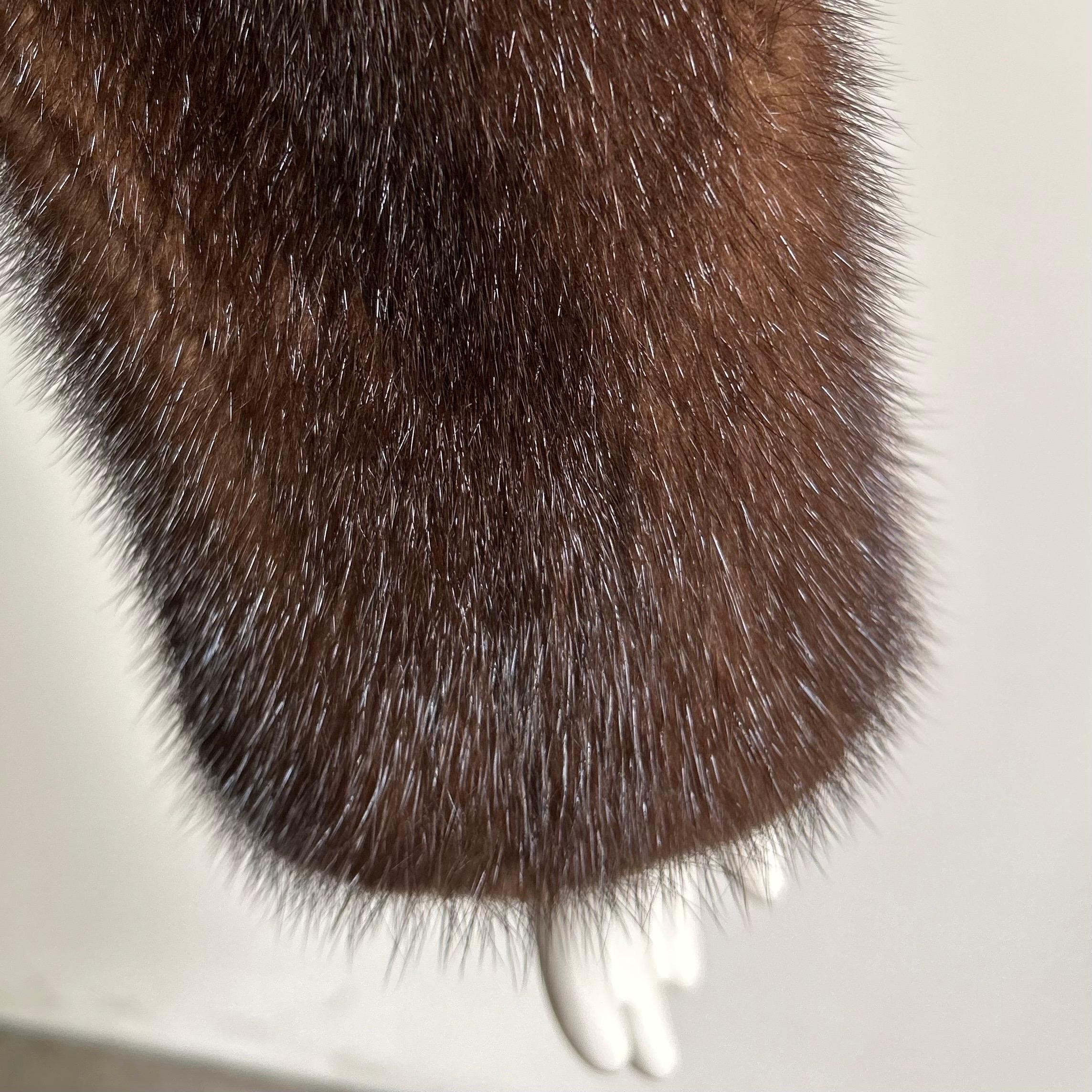 Vintage Crystal Fox + Mink Fur Full Length Coat For Sale 1