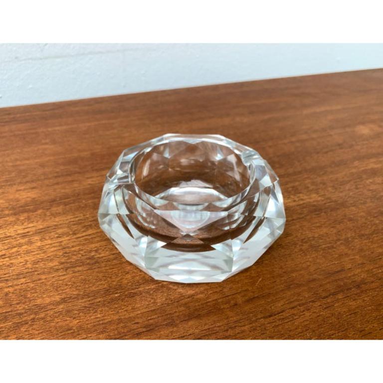 Cendrier vintage en cristal des années 1970 en vente 7