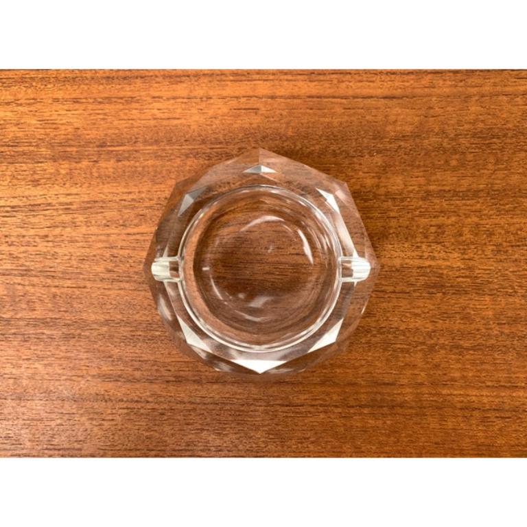 Cendrier vintage en cristal des années 1970 en vente 2