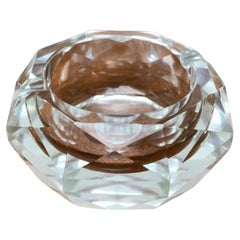 Vintage Crystal Glass Ashtray, 1970s