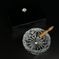 Cendrier vintage en verre cristal par Zajecar, Yougoslavie, années 1970