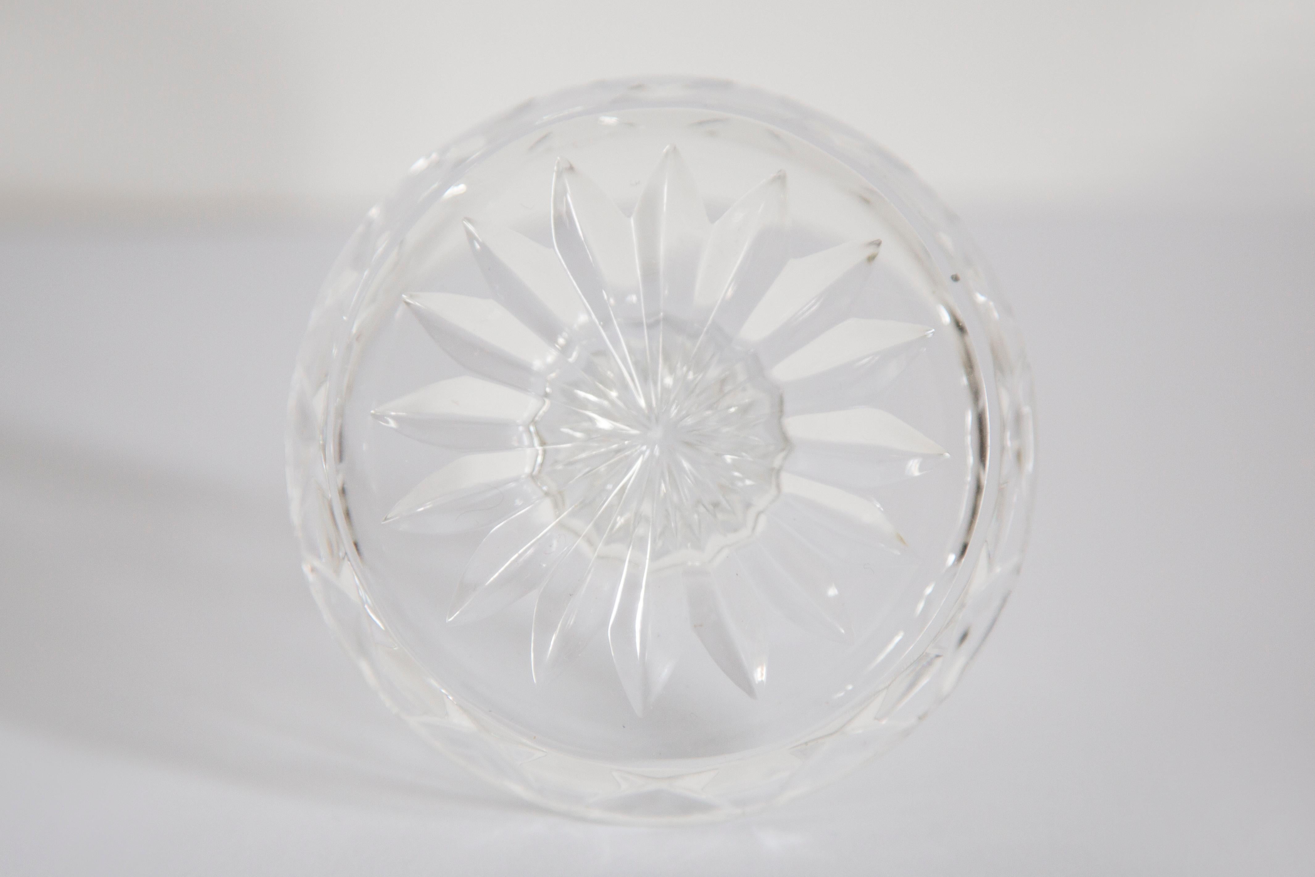 Hollywood Regency Vintage Crystal Glass Hanger Ring Stand, Europe, 1960s For Sale