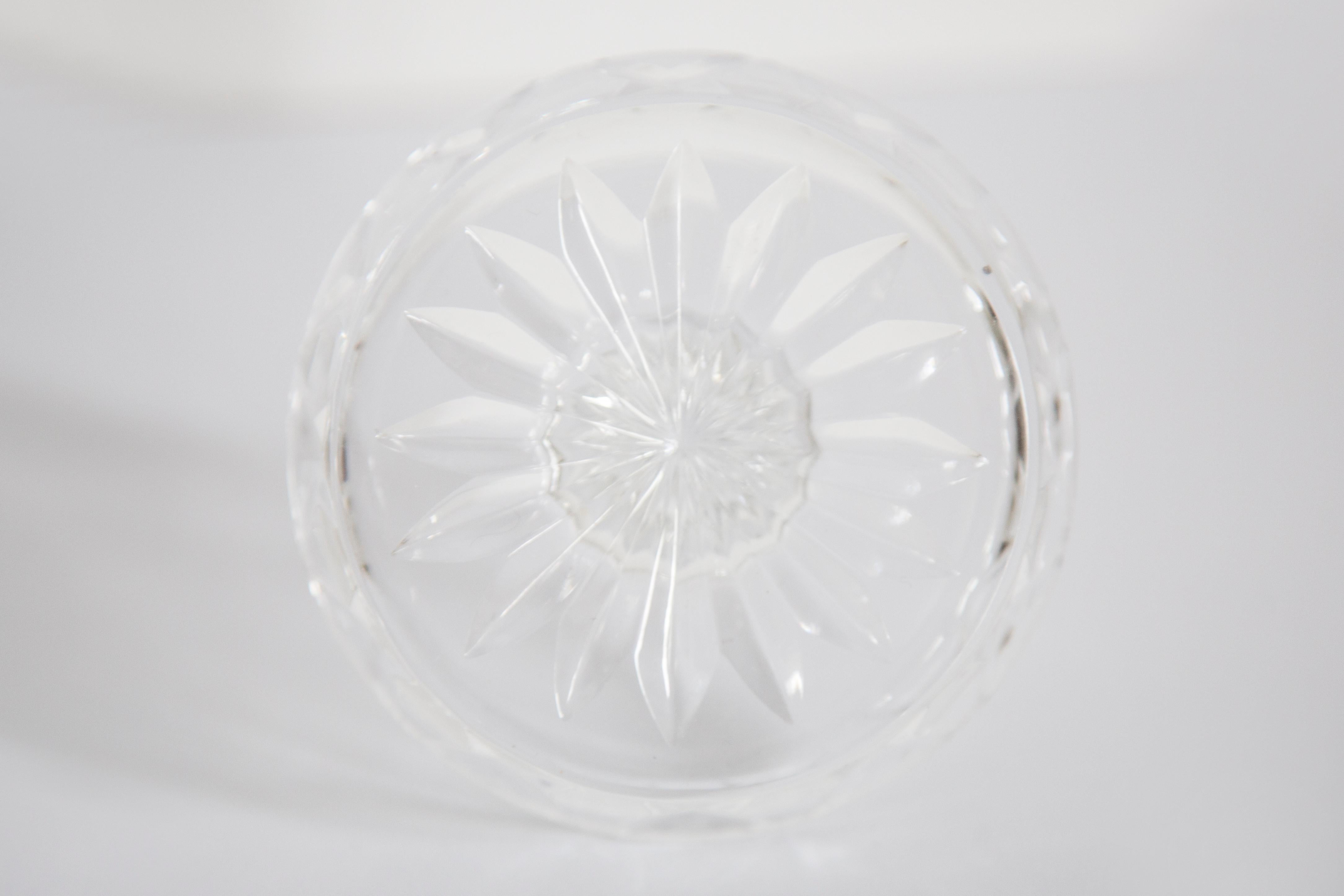 Italian Vintage Crystal Glass Hanger Ring Stand, Europe, 1960s For Sale