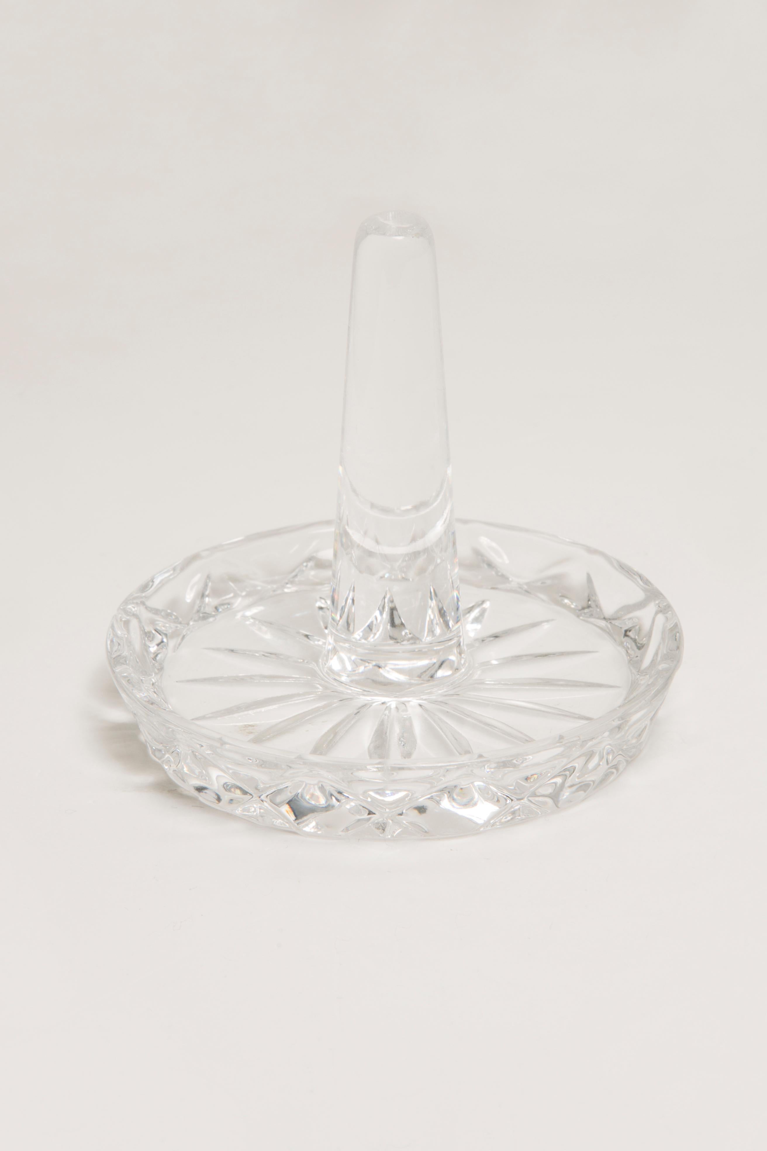 Vintage Crystal Glass Hanger Ring Stand, Europe, 1960s 1