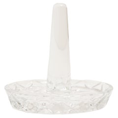 Soporte de cristal vintage para colgar anillos, Europa, años 60