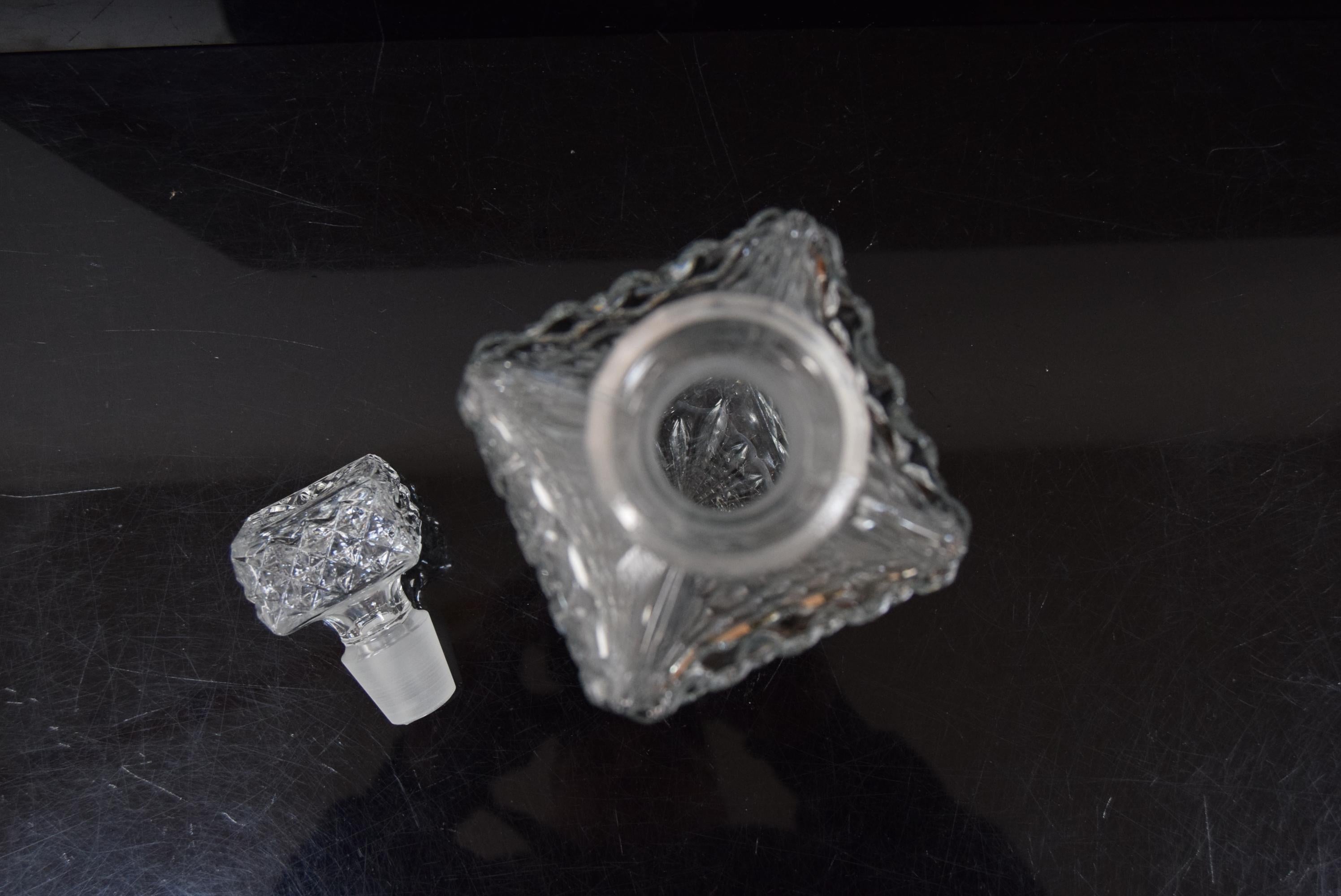 Cristallo Decanter per liquori in cristallo vintage, anni '50. in vendita