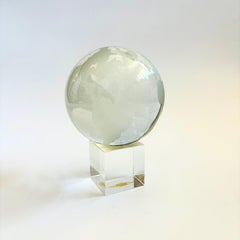Vintage Crystal Globe on Stand