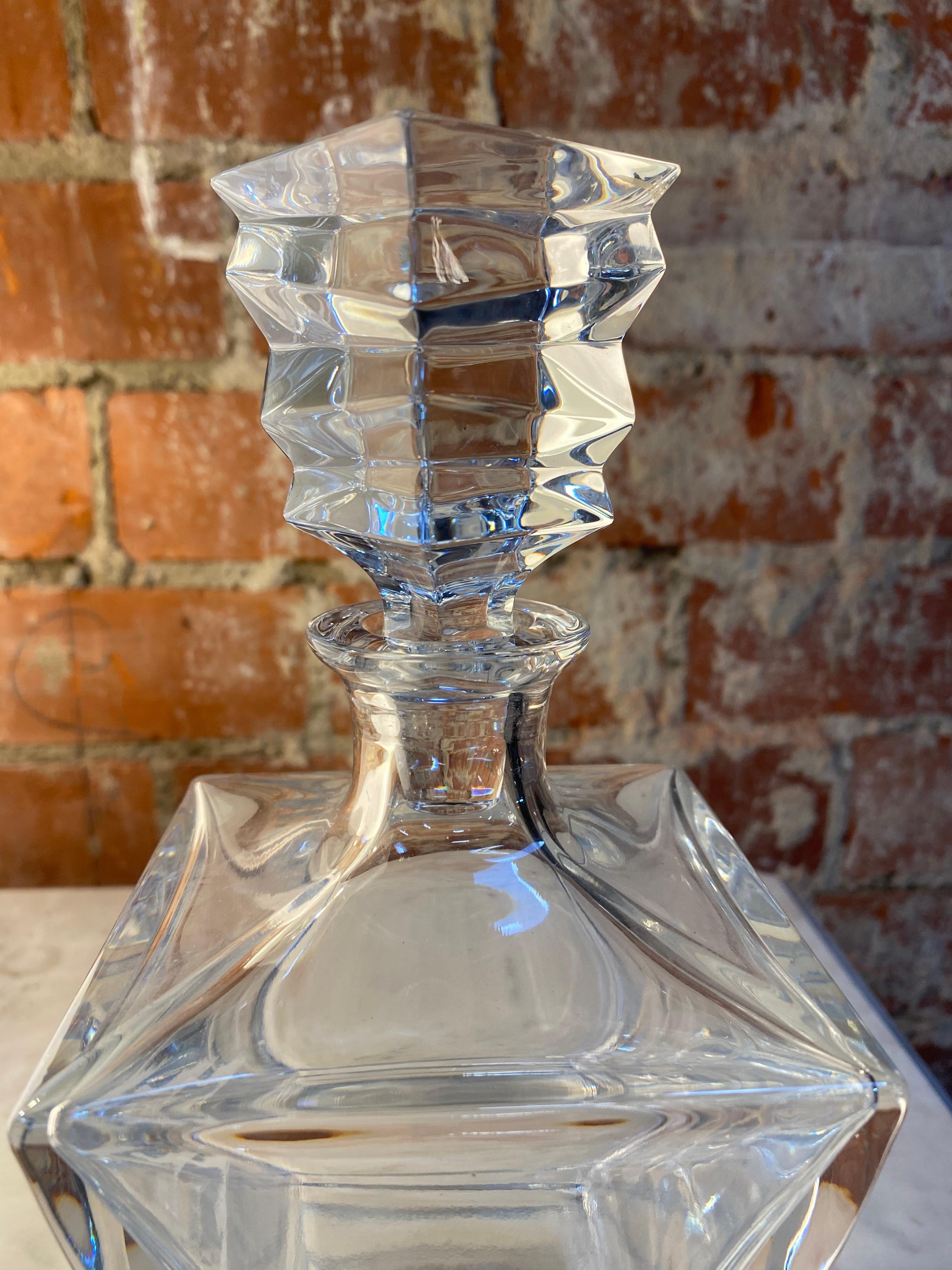Mid-Century Modern Vintage Crystal Italian Bottle 1950s