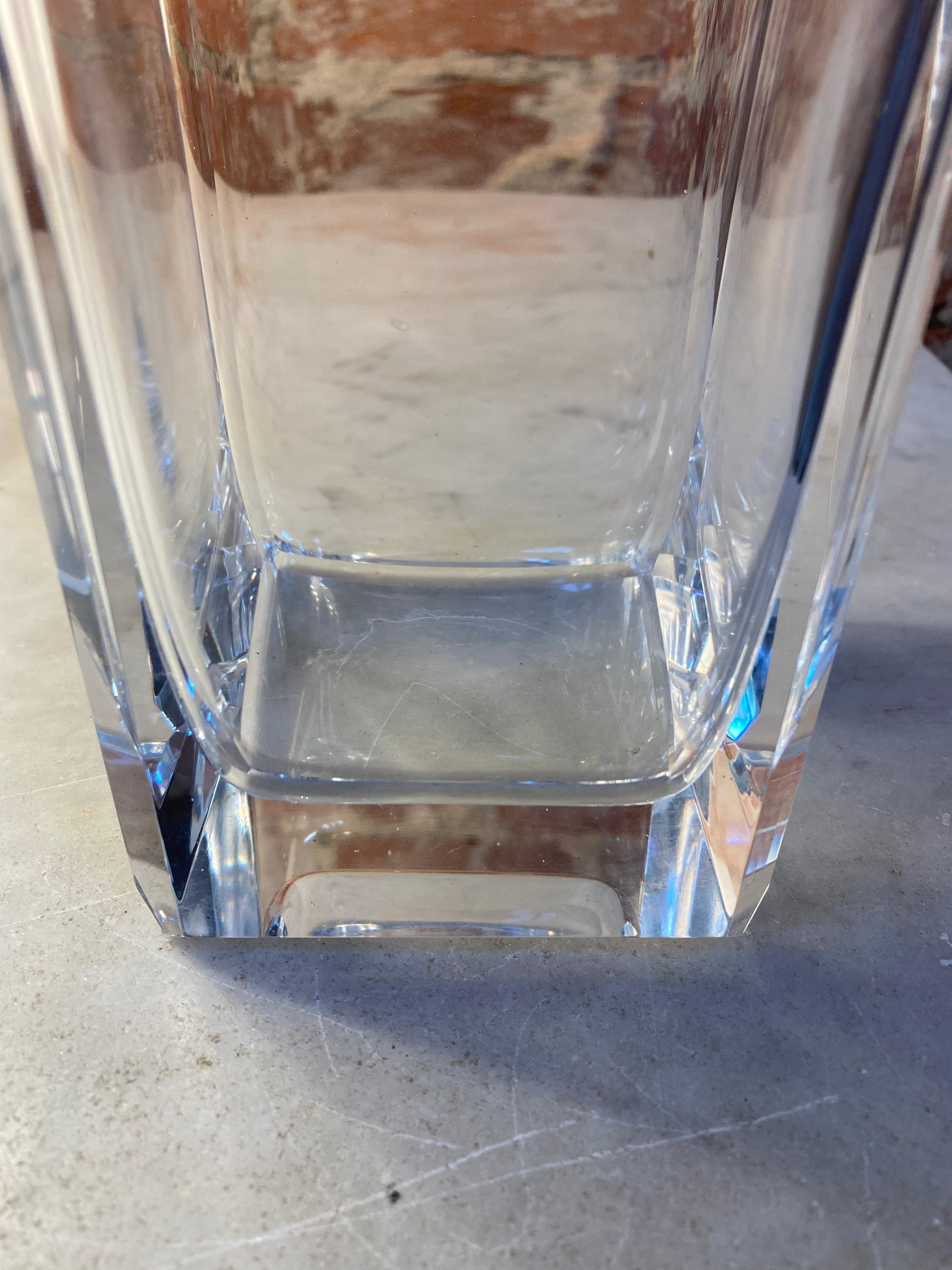 Italienische Kristallflasche aus den 1950er Jahren, hergestellt in Italien (Mitte des 20. Jahrhunderts) im Angebot