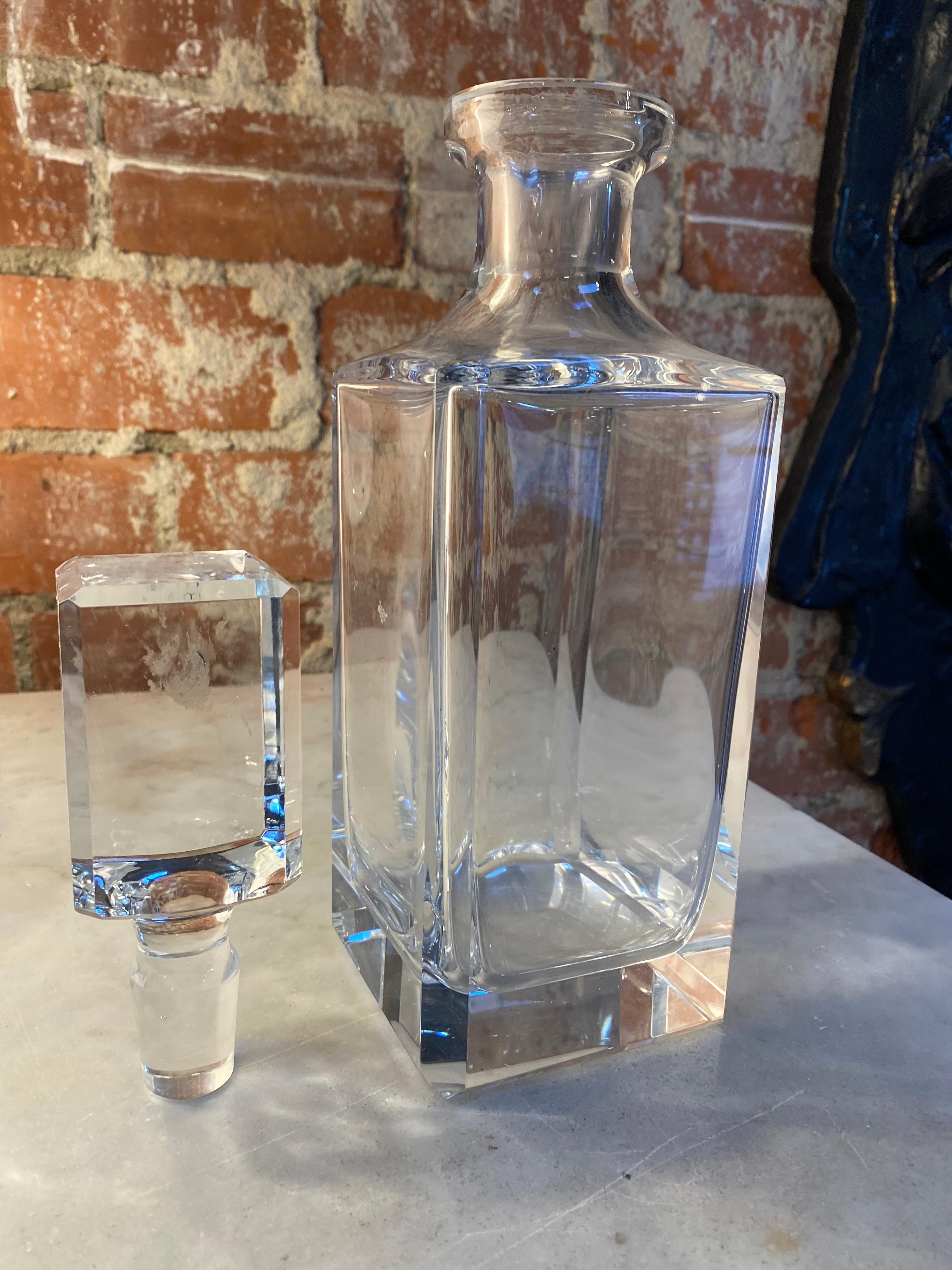 Italienische Kristallflasche aus den 1950er Jahren, hergestellt in Italien im Angebot 1