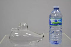 Vintage Crystal Leaded Glass 7" Modern Mallard Duck Figurine Sculpture