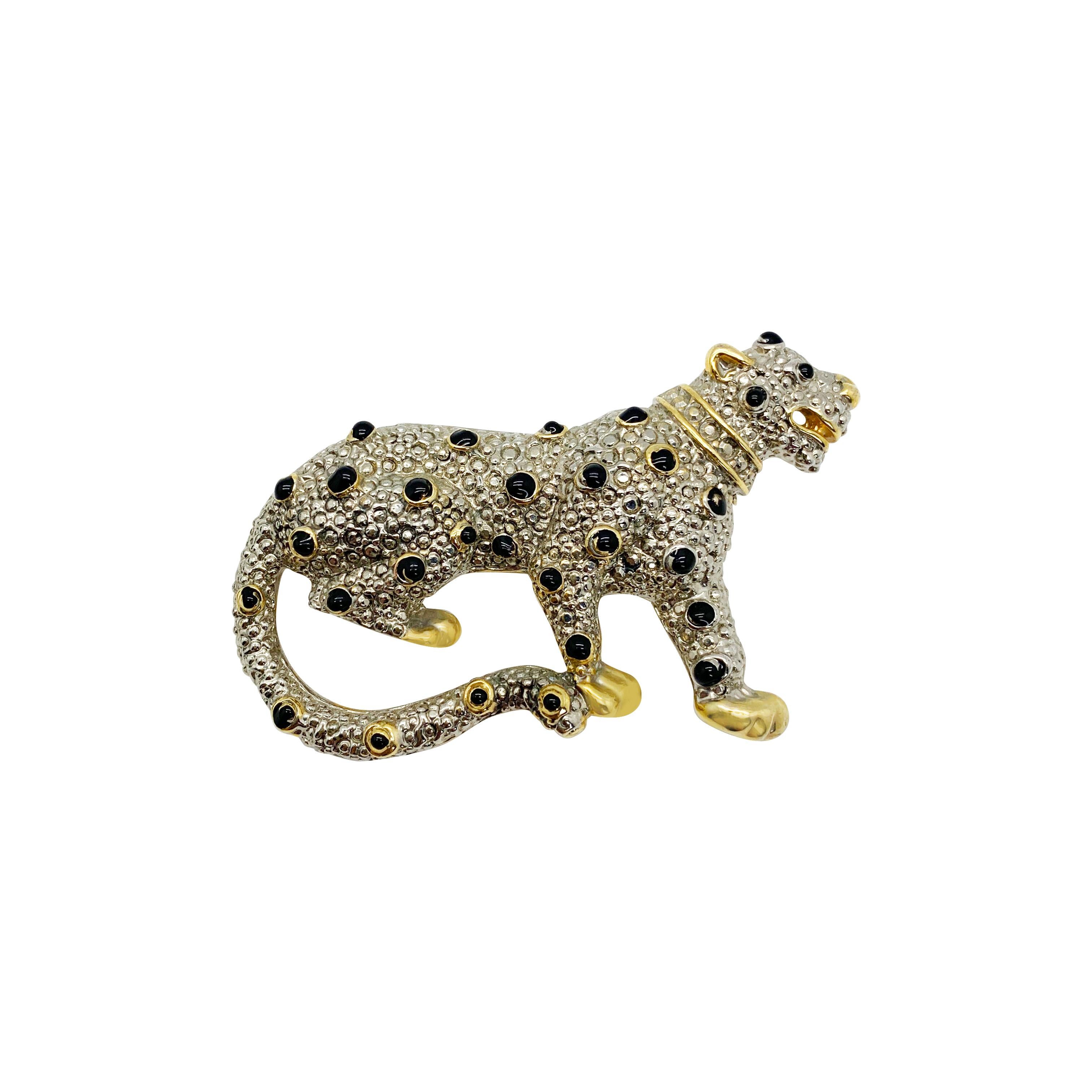 leopard brooch vintage