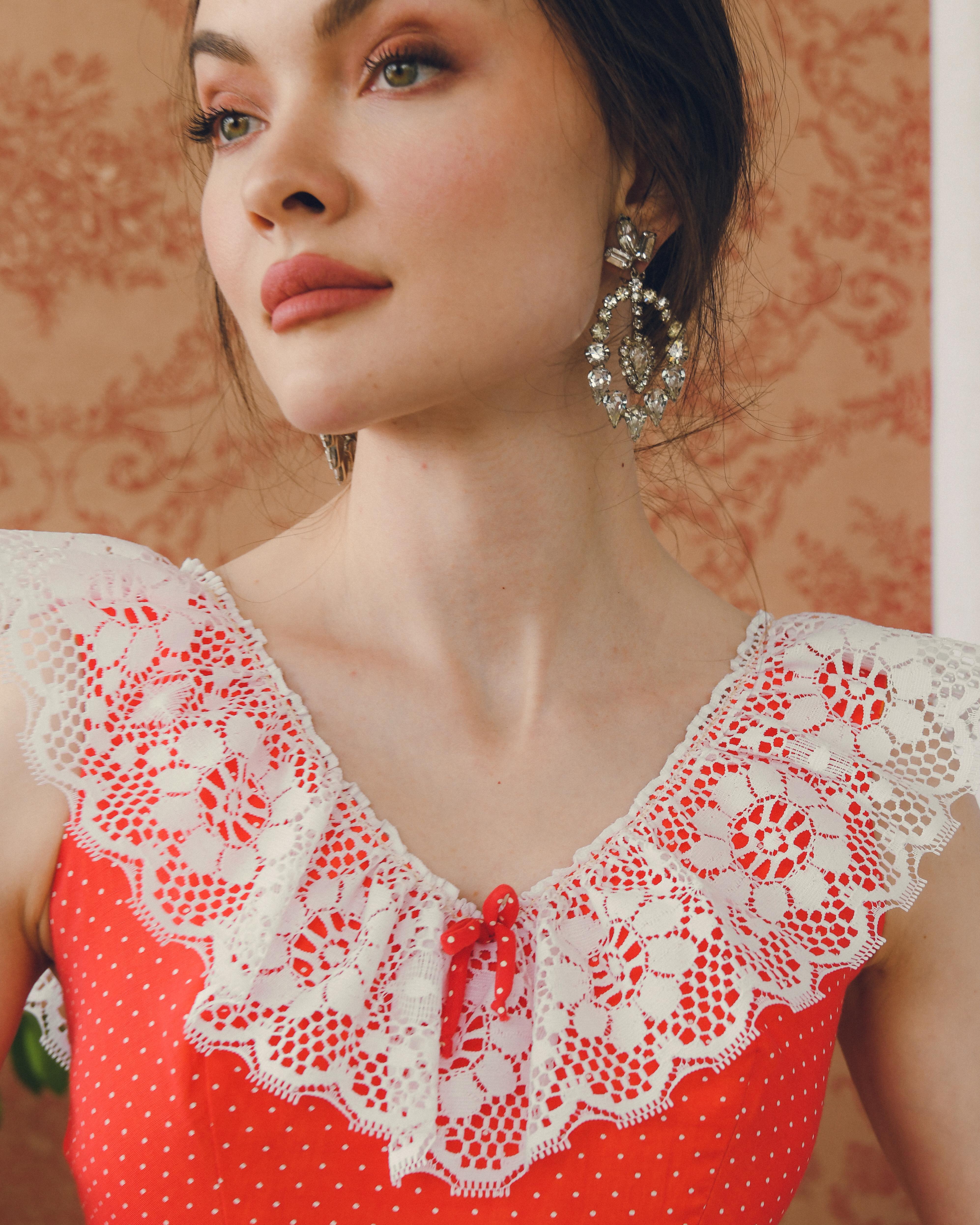 gold crystal statement earrings