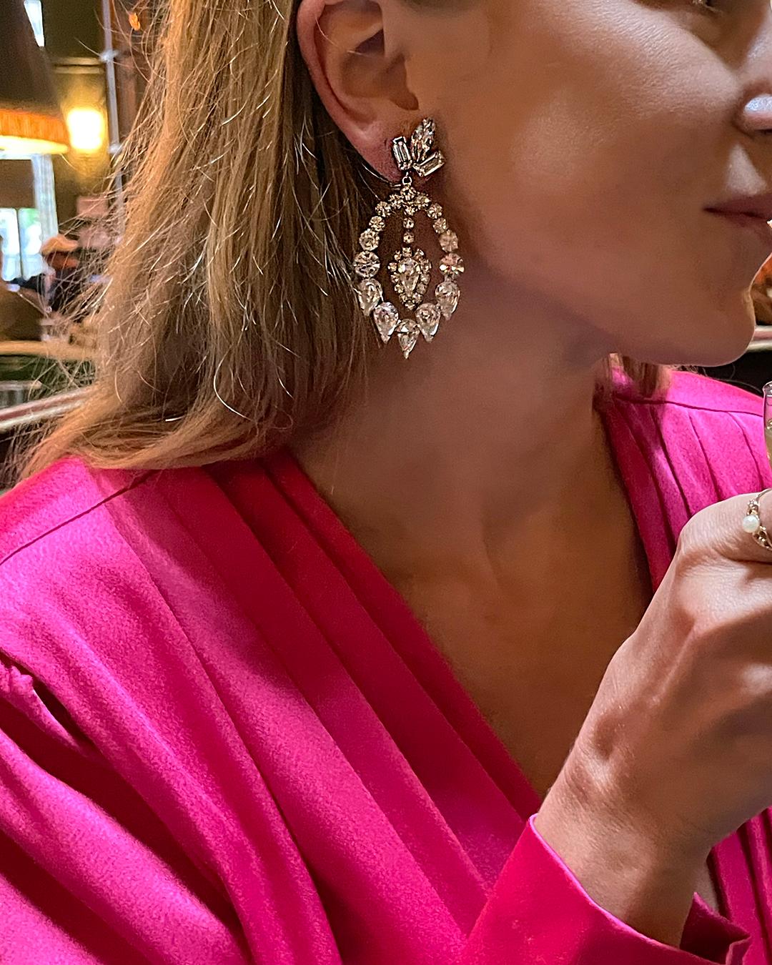 oversized chandelier earrings