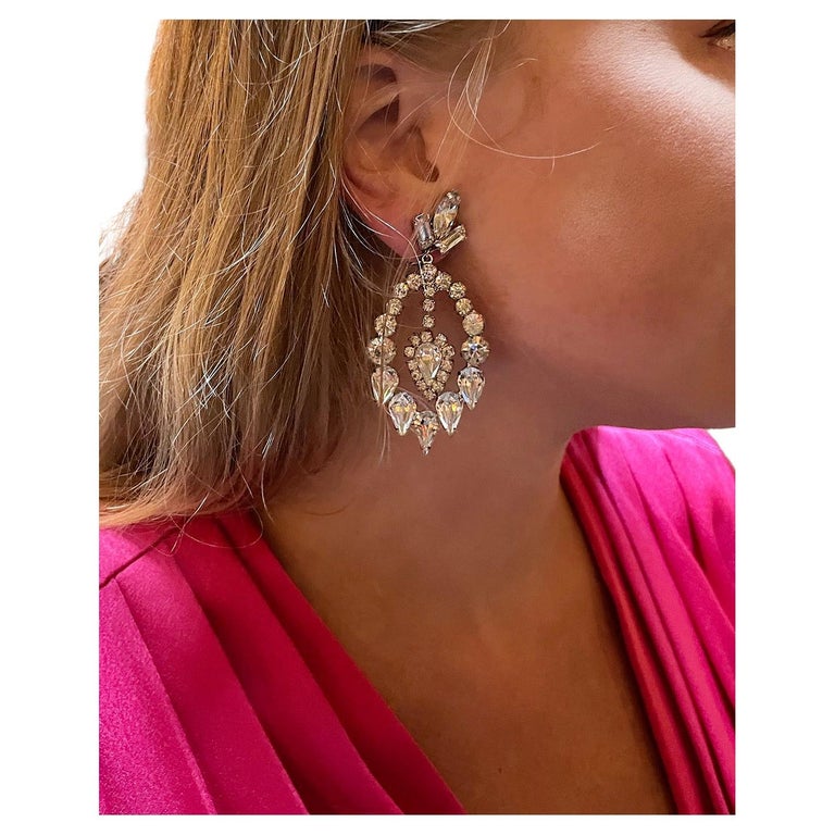 chanel silver pearl earrings sterling