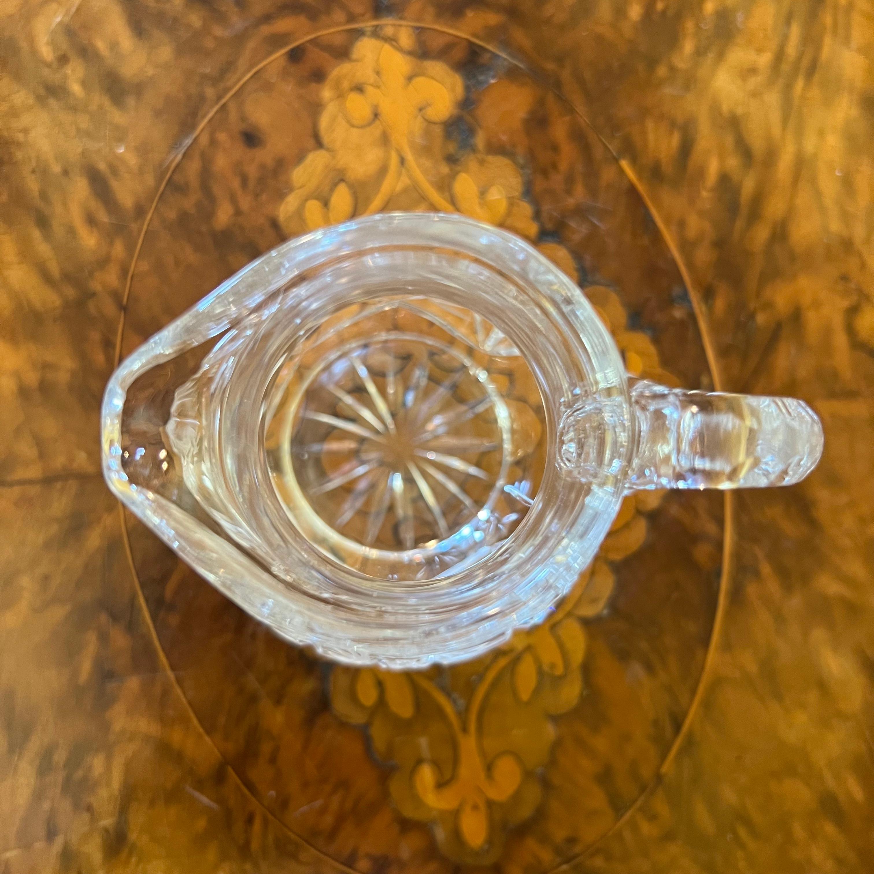 Juego de Azucarero y Jarra de Leche con Molinete de Cristal Vintage en venta 7