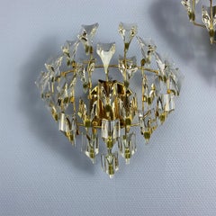 Vintage Crystal Sconces by Christoph Palme, Set of 2