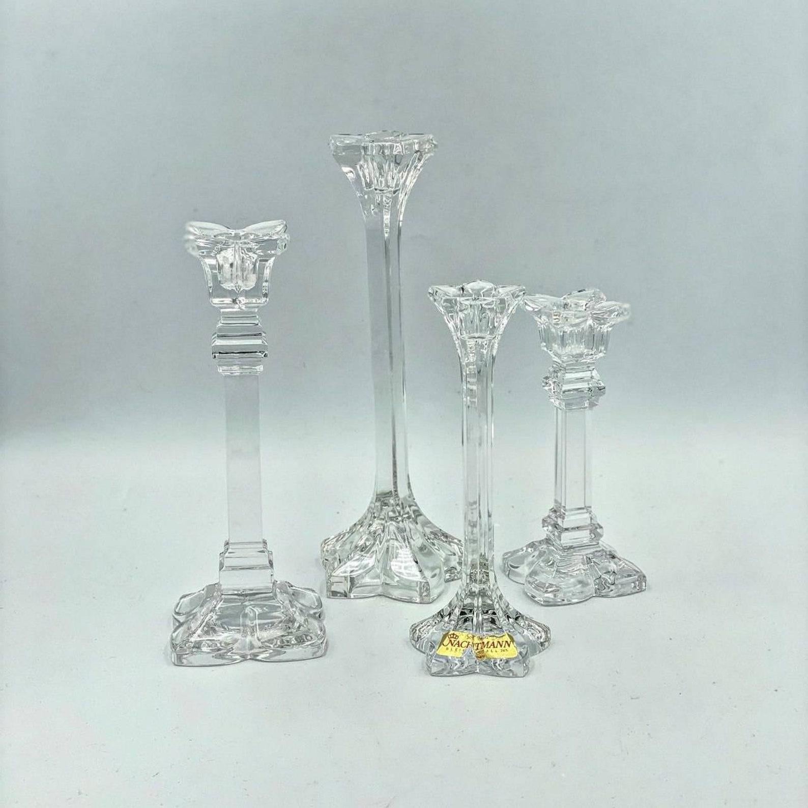 Allemand Ensemble de 4 chandeliers vintage en cristal, Allemagne en vente