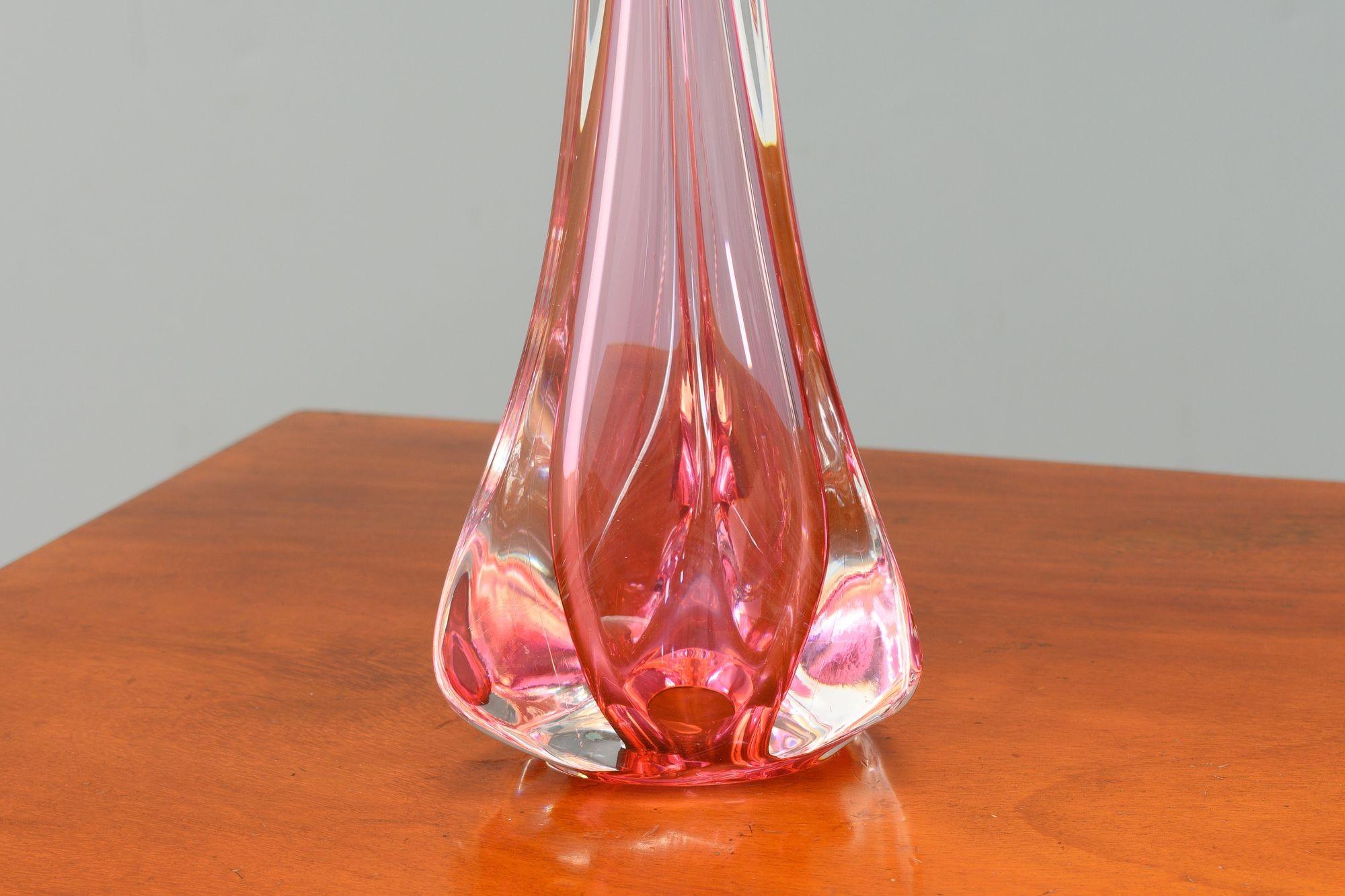 Vintage Crystal Table Lamp In Good Condition For Sale In London, England