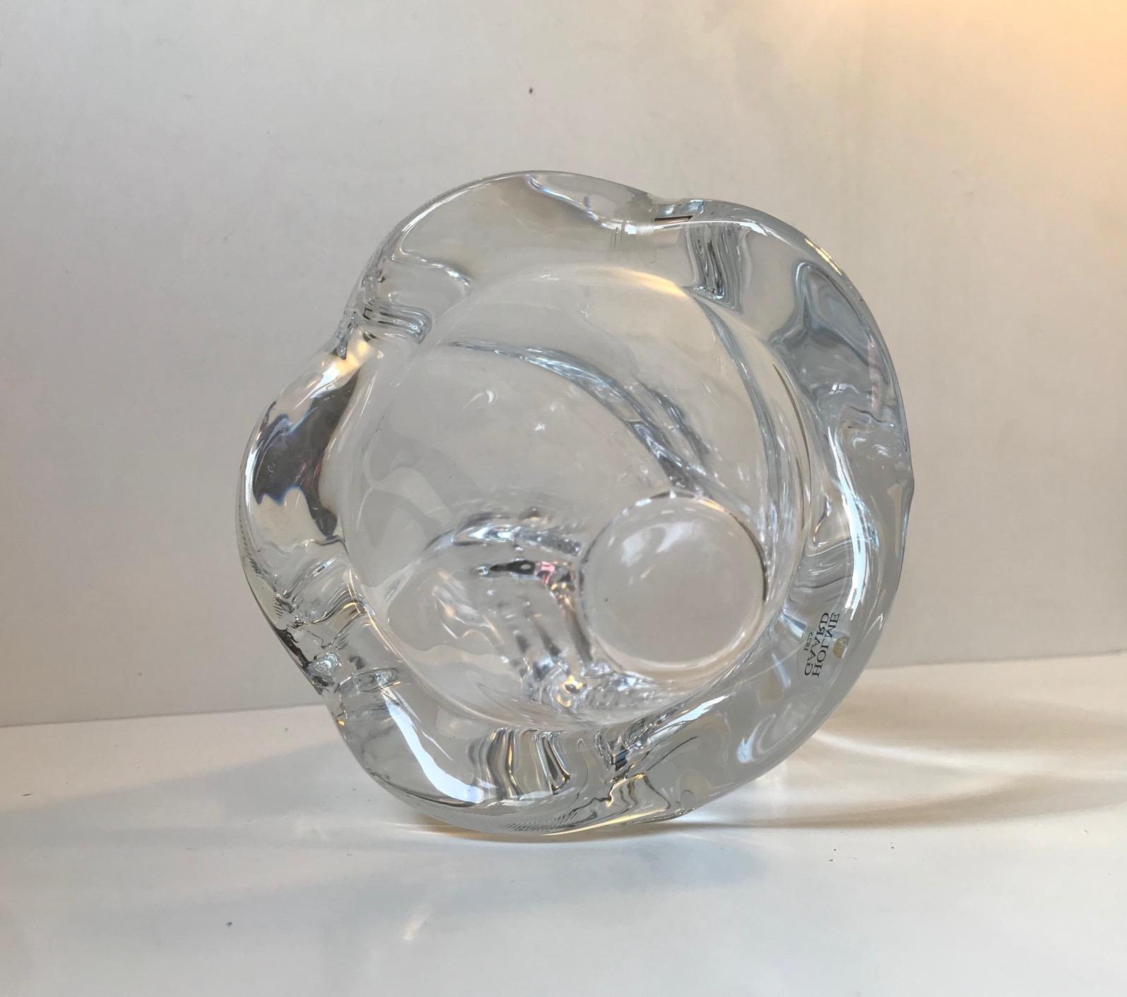Vintage Crystal Vase by Allan Scharff for Holmegaard, 1990s For Sale 2