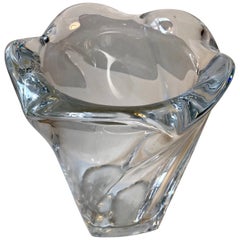 Retro Crystal Vase by Allan Scharff for Holmegaard, 1990s