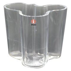 Vintage Crystal Vase by Alvar Aalto for Orrefors