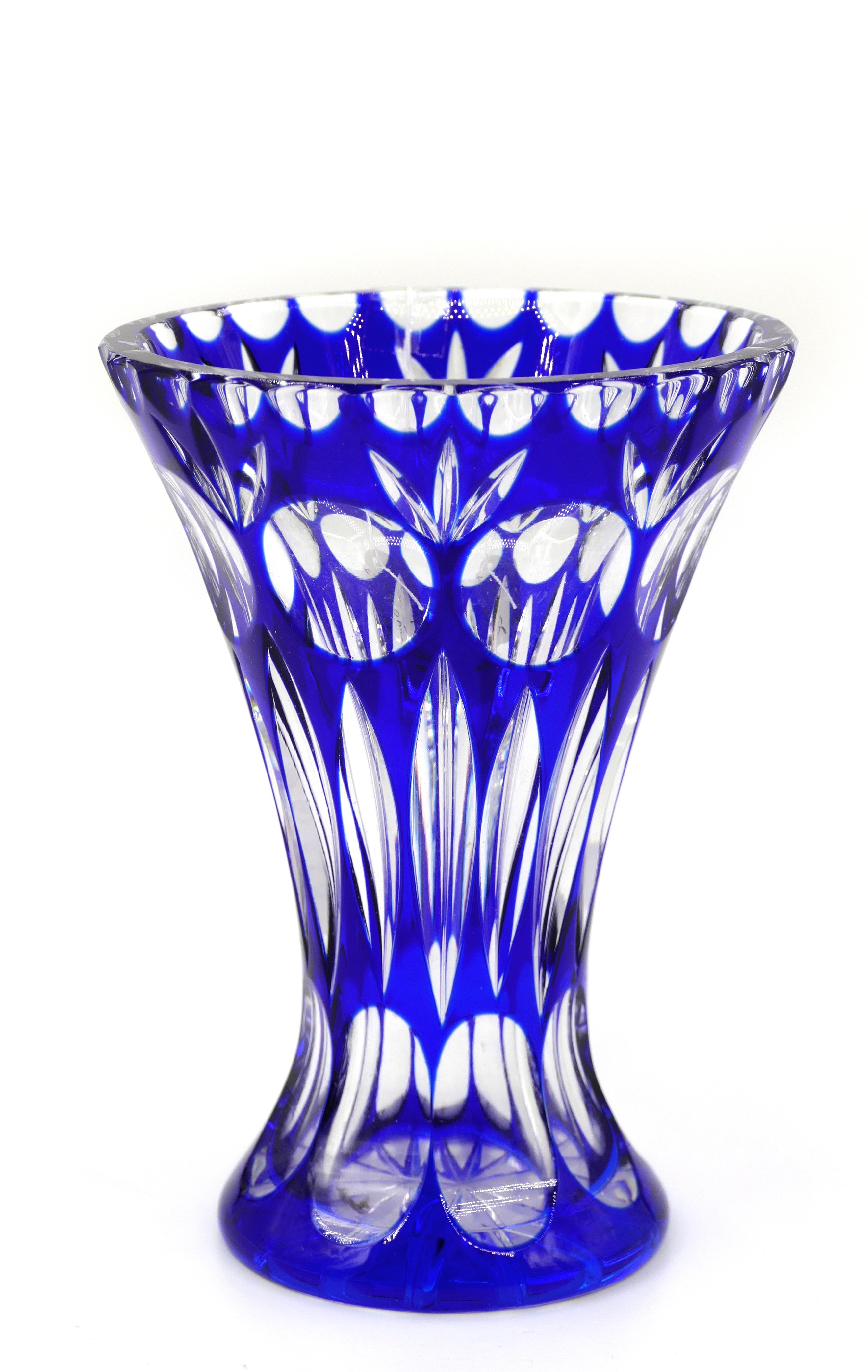 Belgian Vintage Crystal Vase, Germany, Late 20th Century