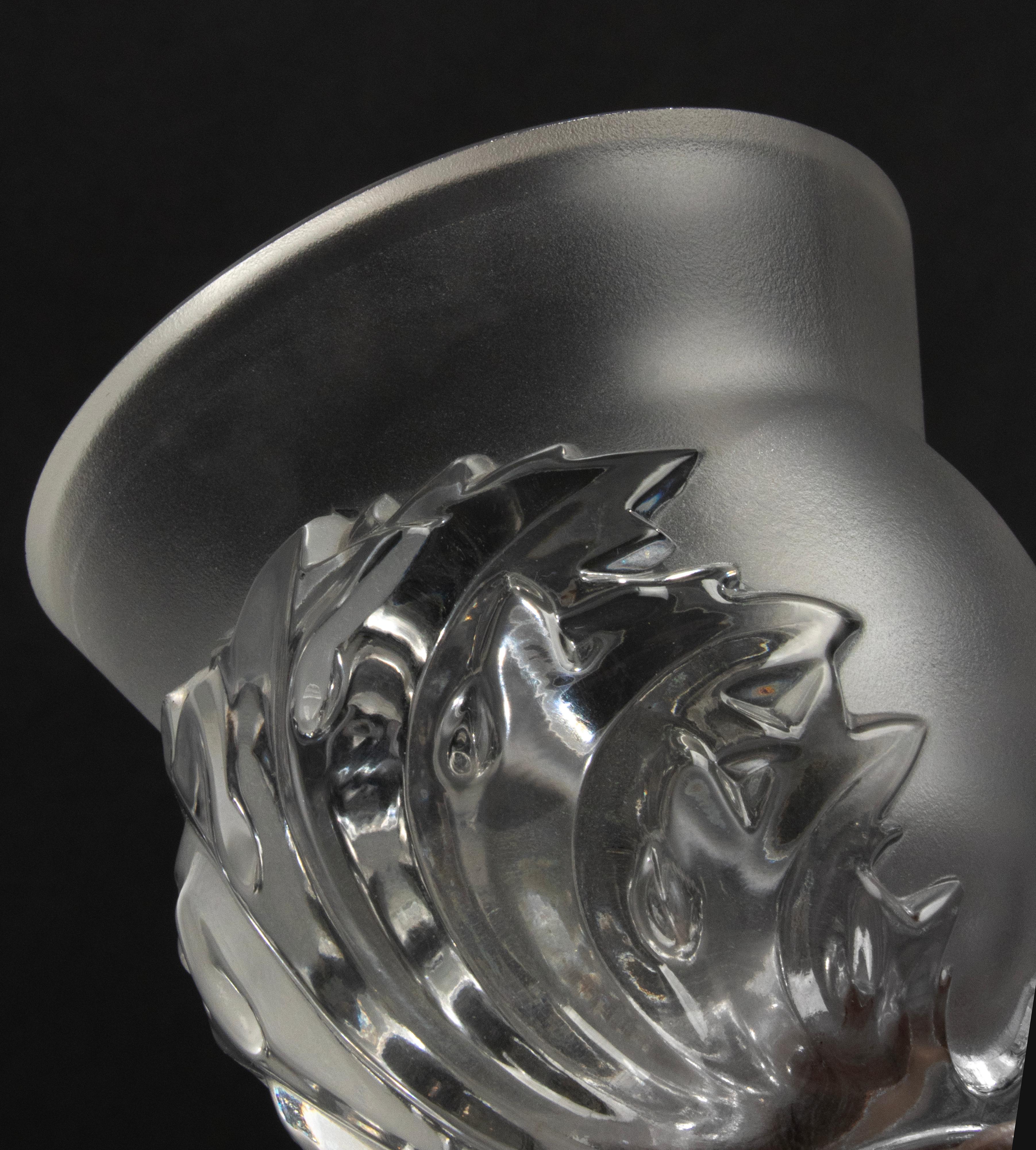Vintage-Kristallvase aus Kristall – Lalique – Saint Cloud  im Angebot 6