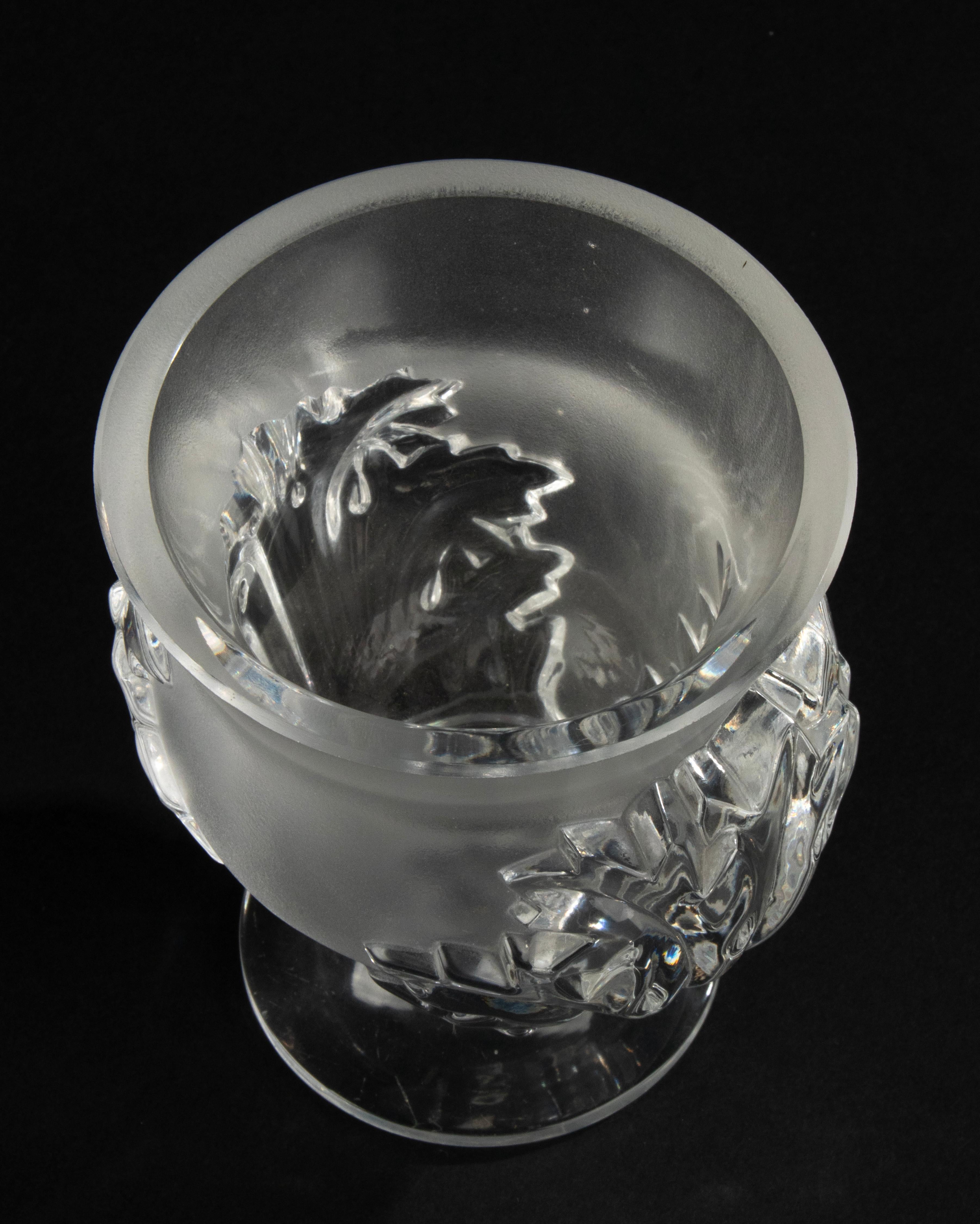 Modern Vintage Crystal Vase - Lalique - Saint Cloud  For Sale