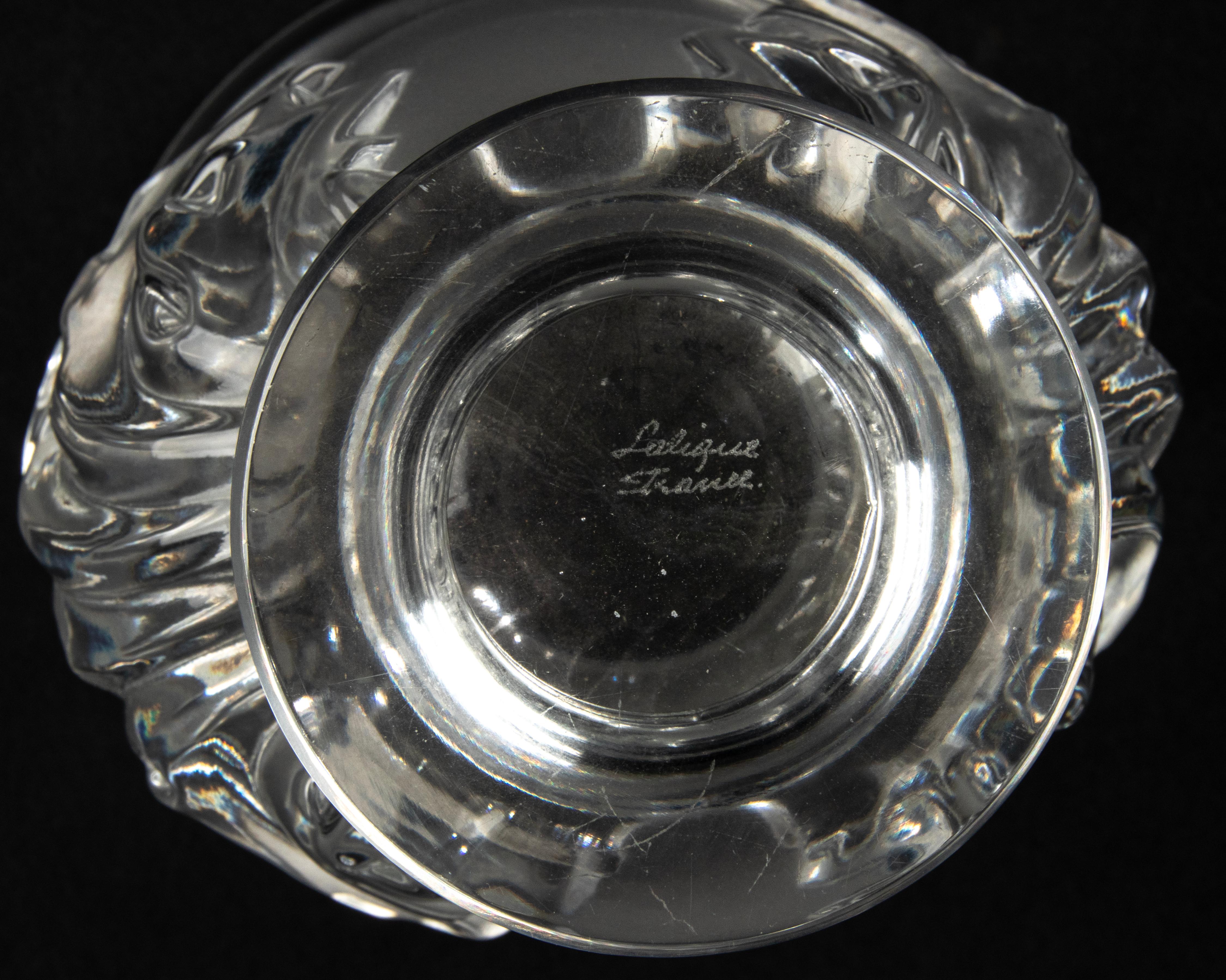 Vintage-Kristallvase aus Kristall – Lalique – Saint Cloud  (Ende des 20. Jahrhunderts) im Angebot