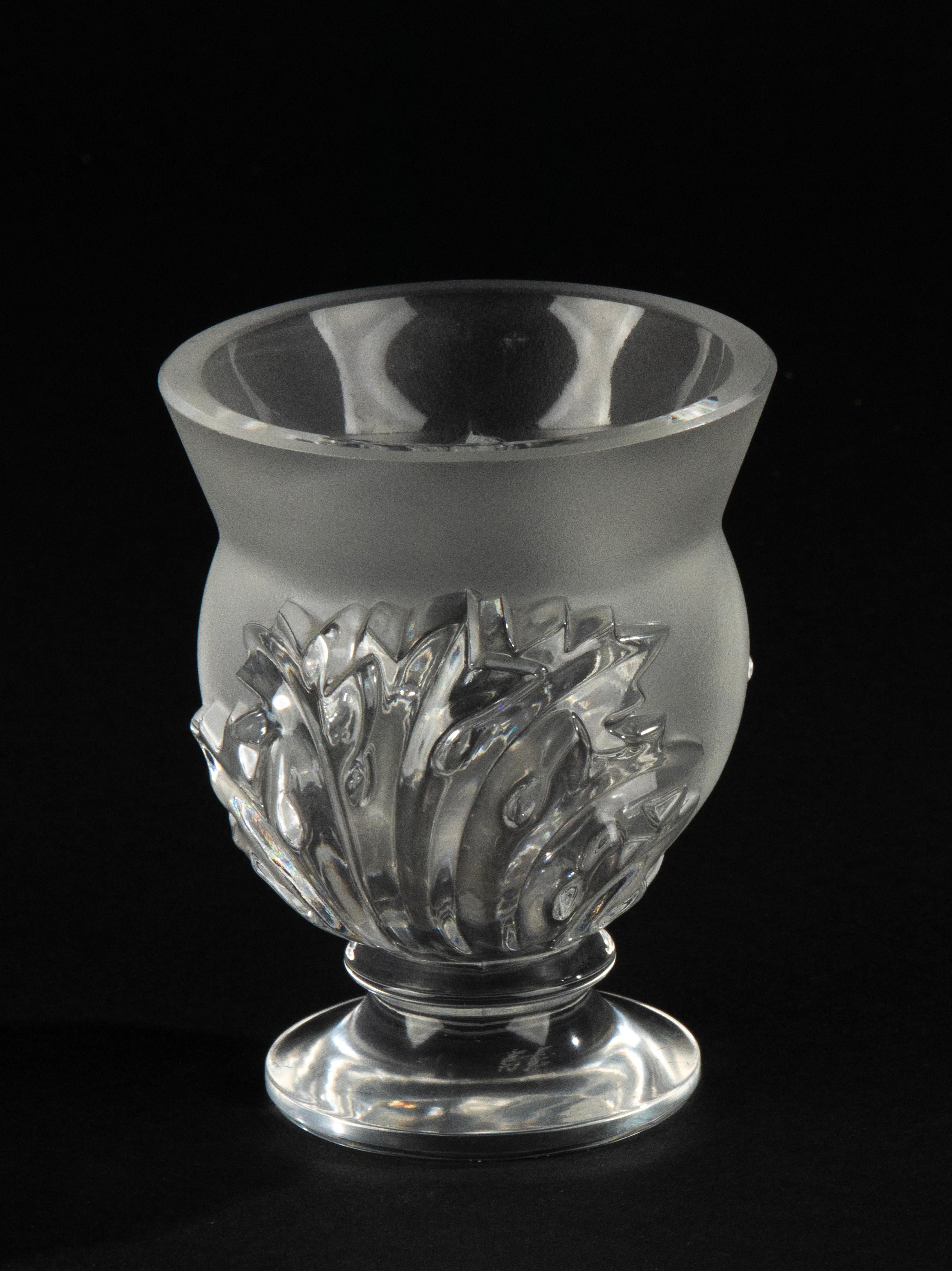 Late 20th Century Vintage Crystal Vase - Lalique - Saint Cloud  For Sale