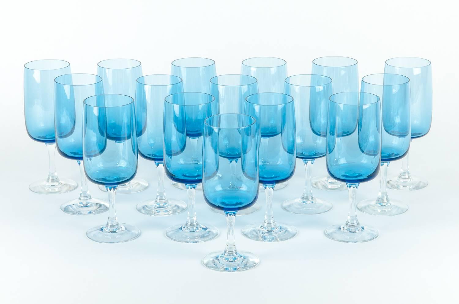 Vintage Crystal Wine / Water Barware Glass Set 7