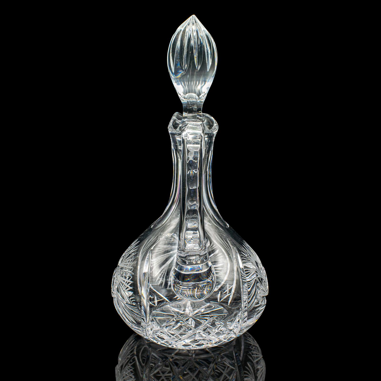 Vintage Aguamanil de Cristal para Vino, Inglés, Cristal, Claret, Decantador de Aguardiente, Mediados de Siglo en Bueno estado para la venta en Hele, Devon, GB