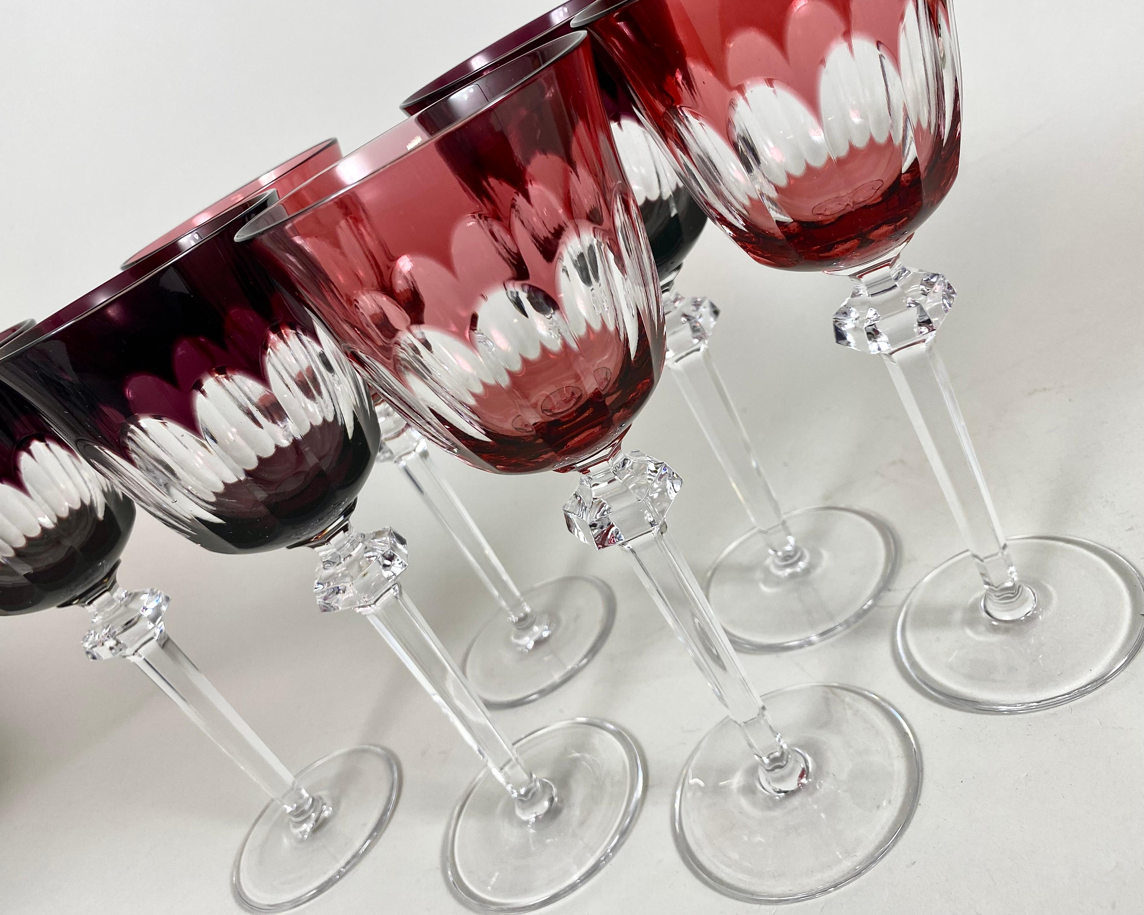 Calici da vino in cristallo d'epoca, 6 pezzi, Karl Klokotschnik, Germania, anni '70 In condizioni ottime in vendita a Bastogne, BE