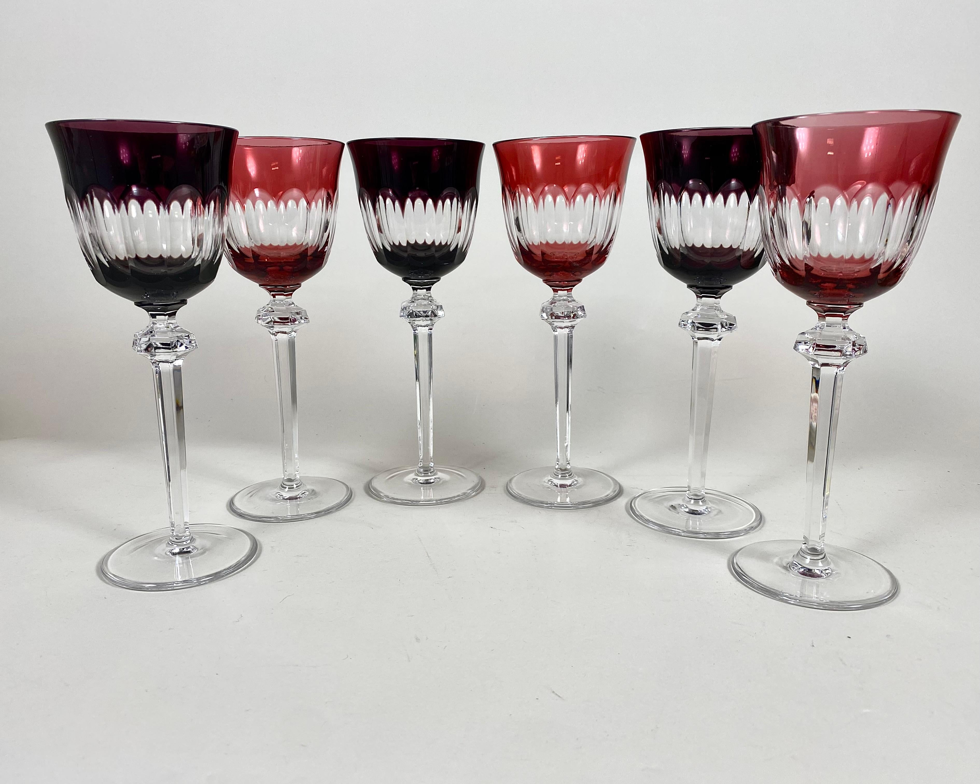 Fine XX secolo Calici da vino in cristallo d'epoca, 6 pezzi, Karl Klokotschnik, Germania, anni '70 in vendita